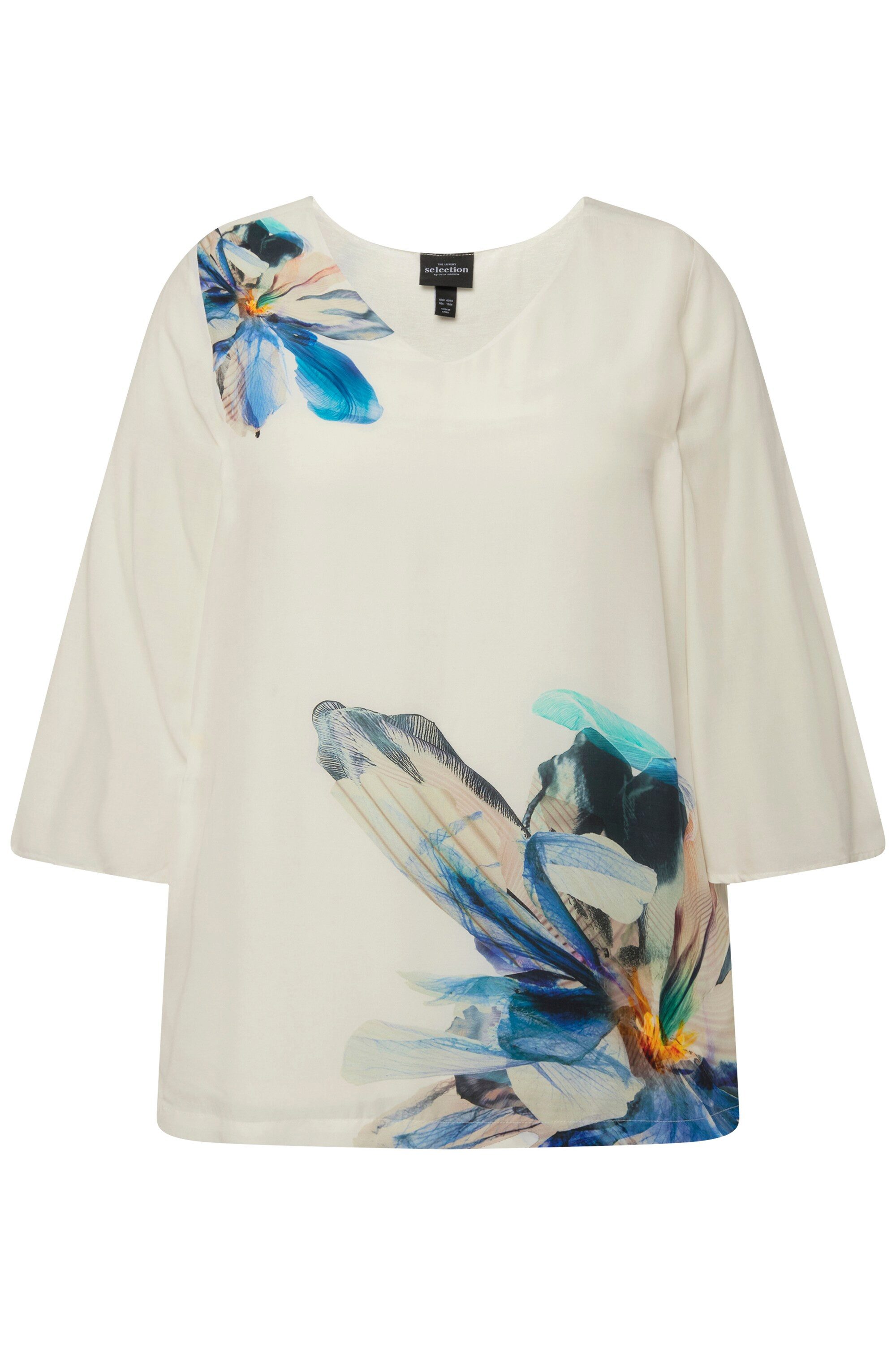 Ulla Popken Druckbluse Bluse Blüten Oversized günstig online kaufen
