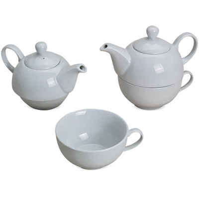 matches21 HOME & HOBBY Teekanne Teekannen Set Kanne Deckel & Tasse, 0.6 l