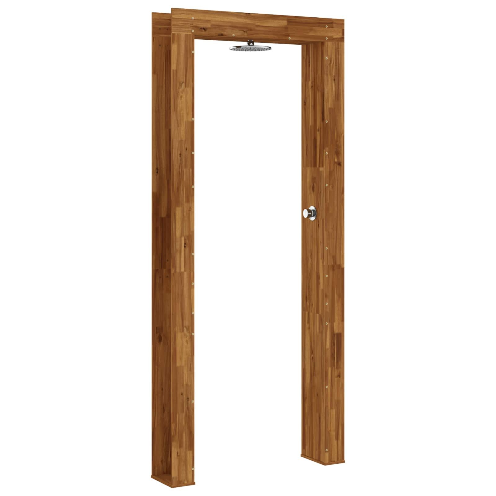 vidaXL Gartendusche 99 x 23 x 226 cm Gartendusche 226 cm Massives Akazienholz und Edelstah