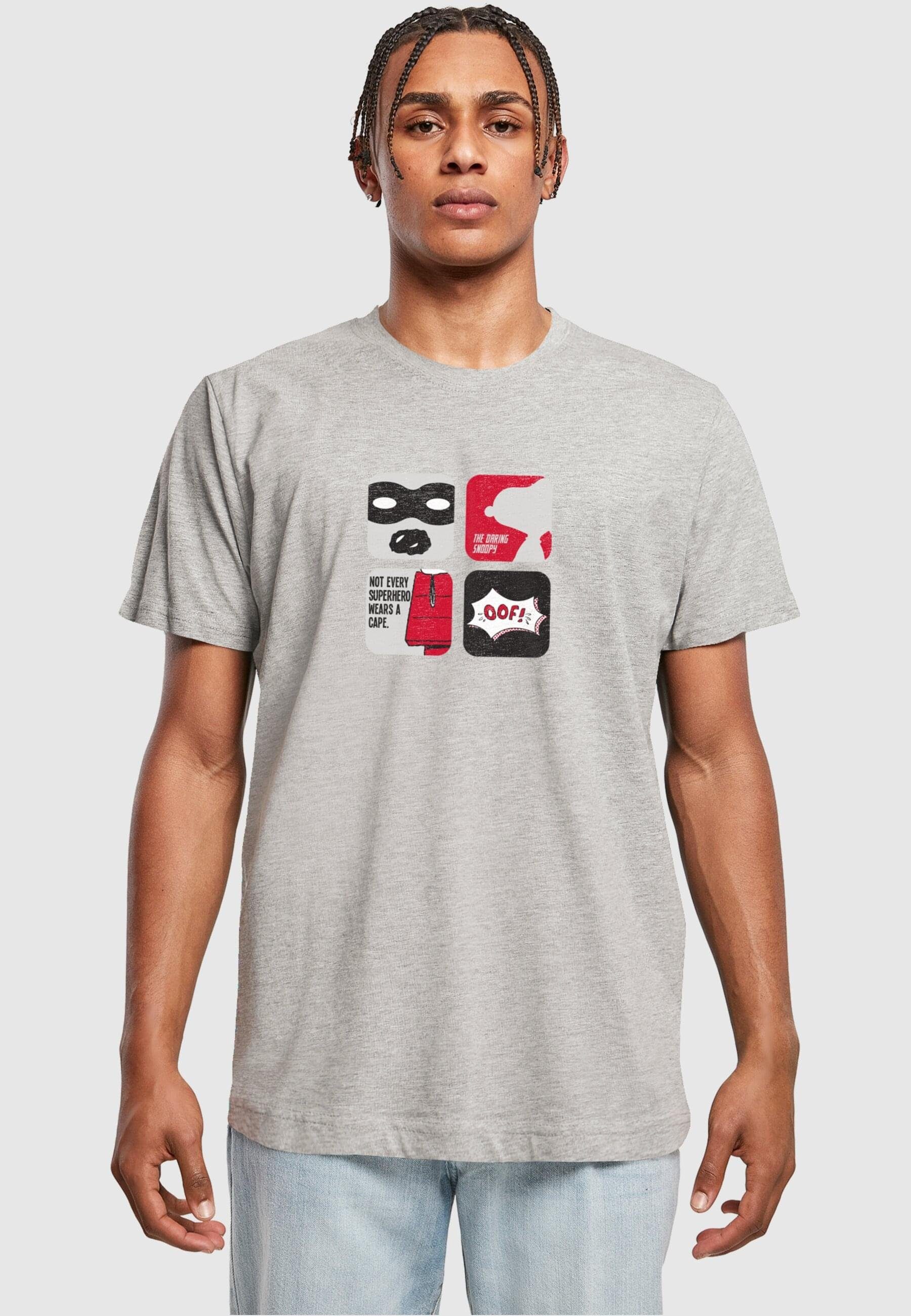 Merchcode - Neck Superhero Herren T-Shirt (1-tlg) Peanuts Round T-Shirt
