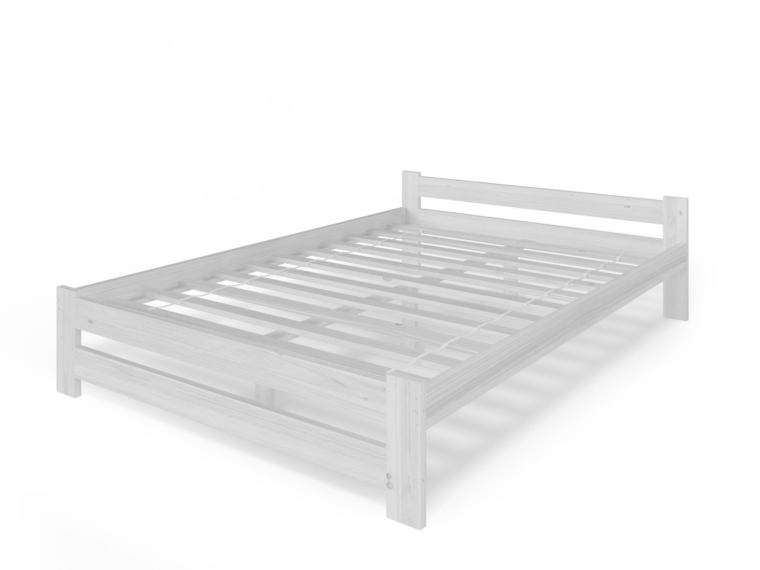 Home Collective Holzbett mit Lattenrost Modern Bett Kiefer Bettgestell Massivholzbett Klassisch (90x200, 120x200, 140x200, 160x200 cm), Doppelbett, Skandi Boho  – Bild 4 von 5