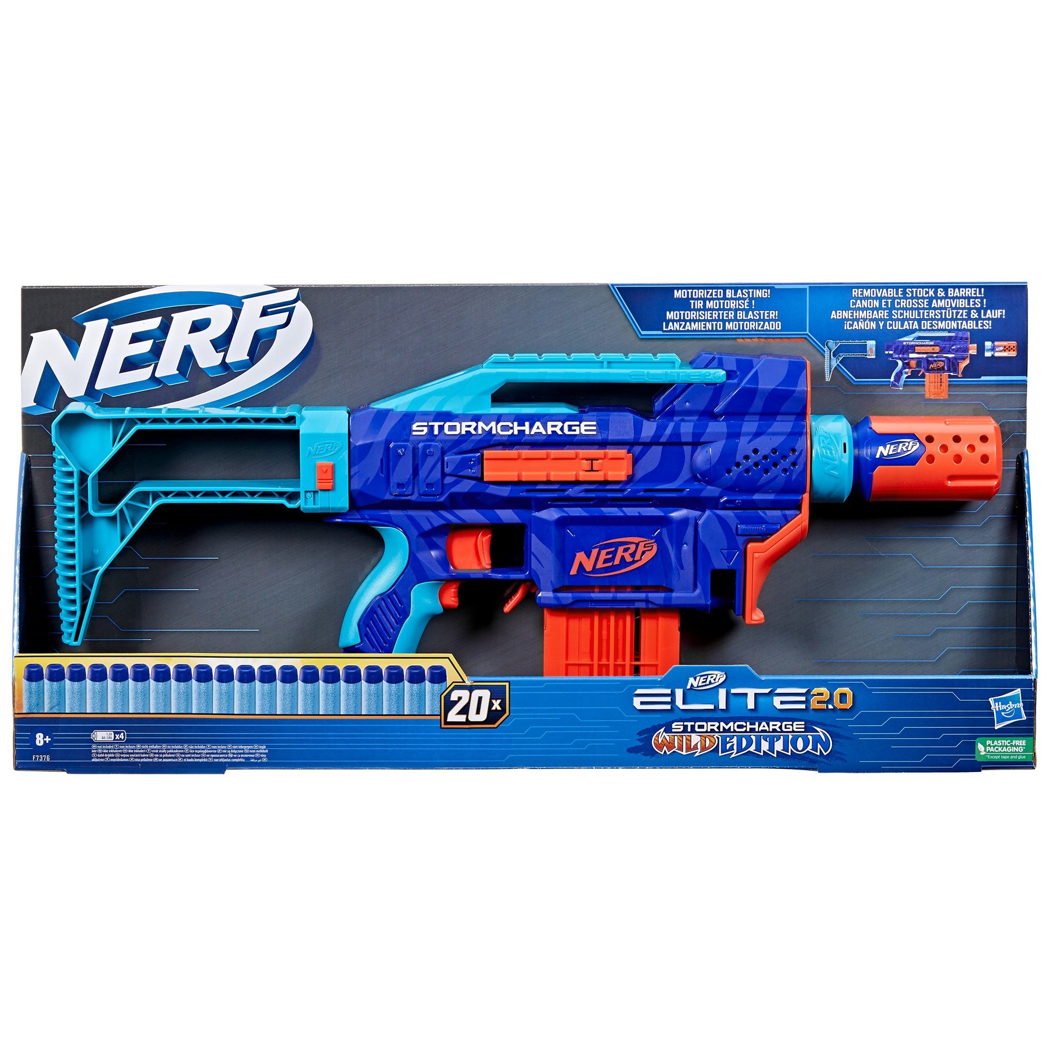 Hasbro Blaster Nerf Elite 2.0 Stormcharge - Blaster motorisiert, Nerf Elite 2.0 Stormcharge mit 20 Darts
