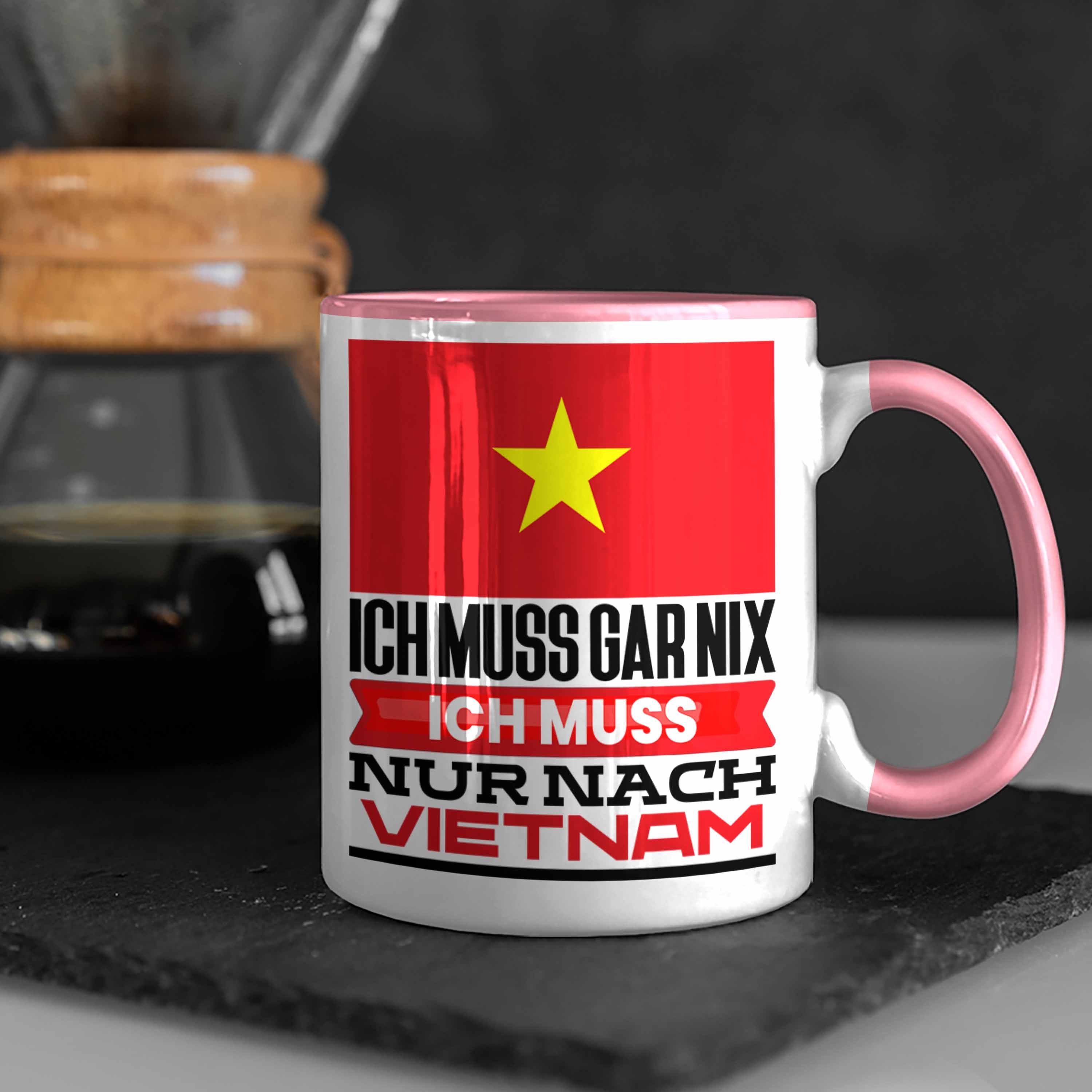 Urlaub Tasse Geschenkidee Vietnam Geburtstag für Trendation Rosa Geschenk Tasse Vietnamesen