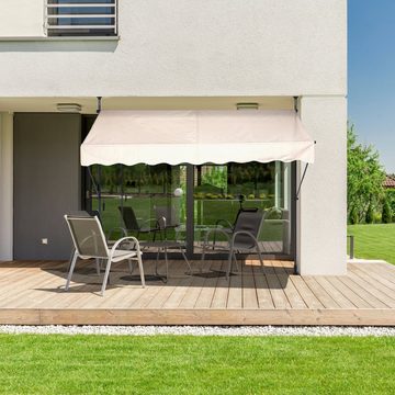 relaxdays Klemmmarkise Klemmmarkise für Balkon 350 x 120 cm