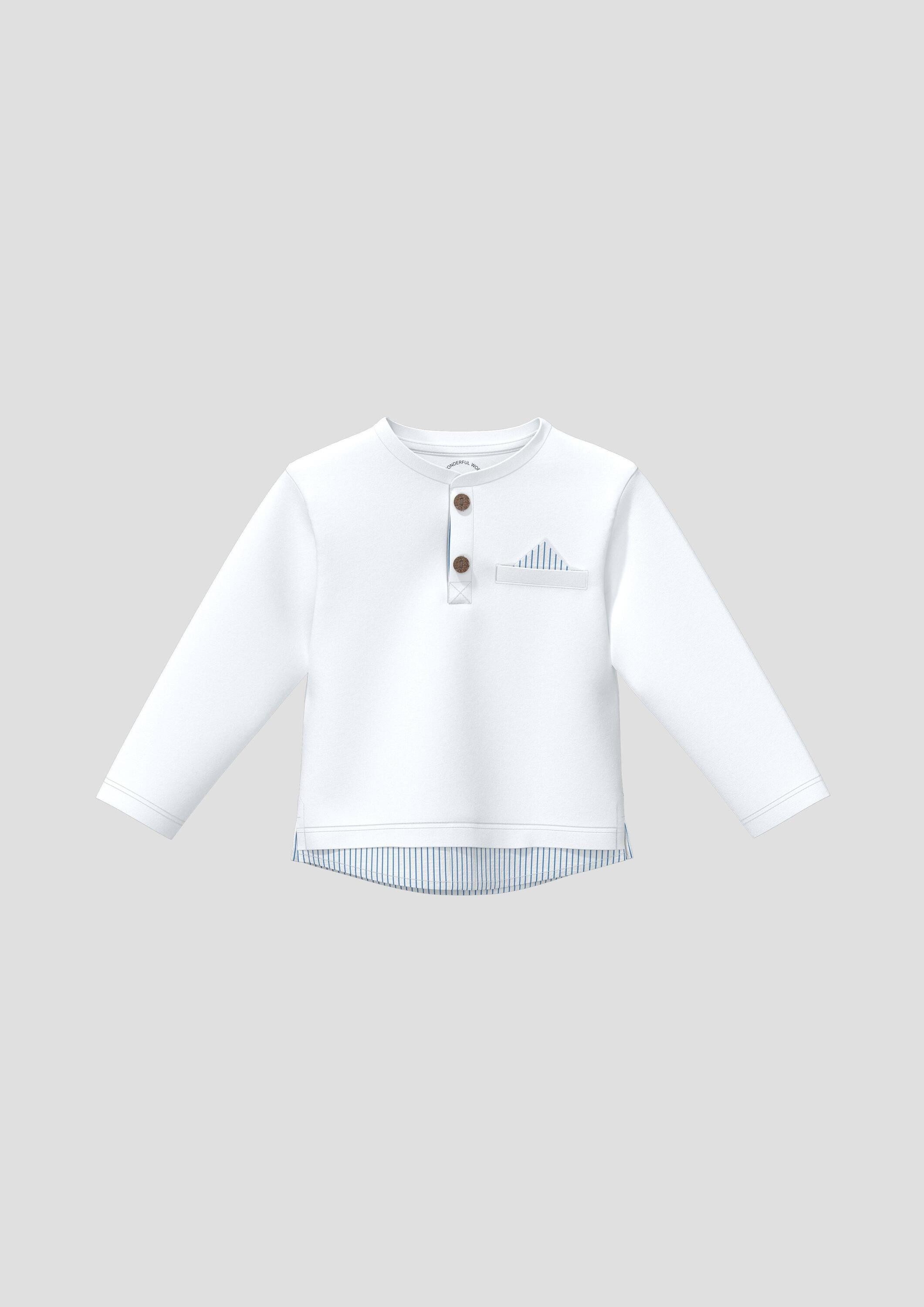 s.Oliver Langarmshirt T-Shirt Longsleeve mit Knopfleiste in Layering-Optik