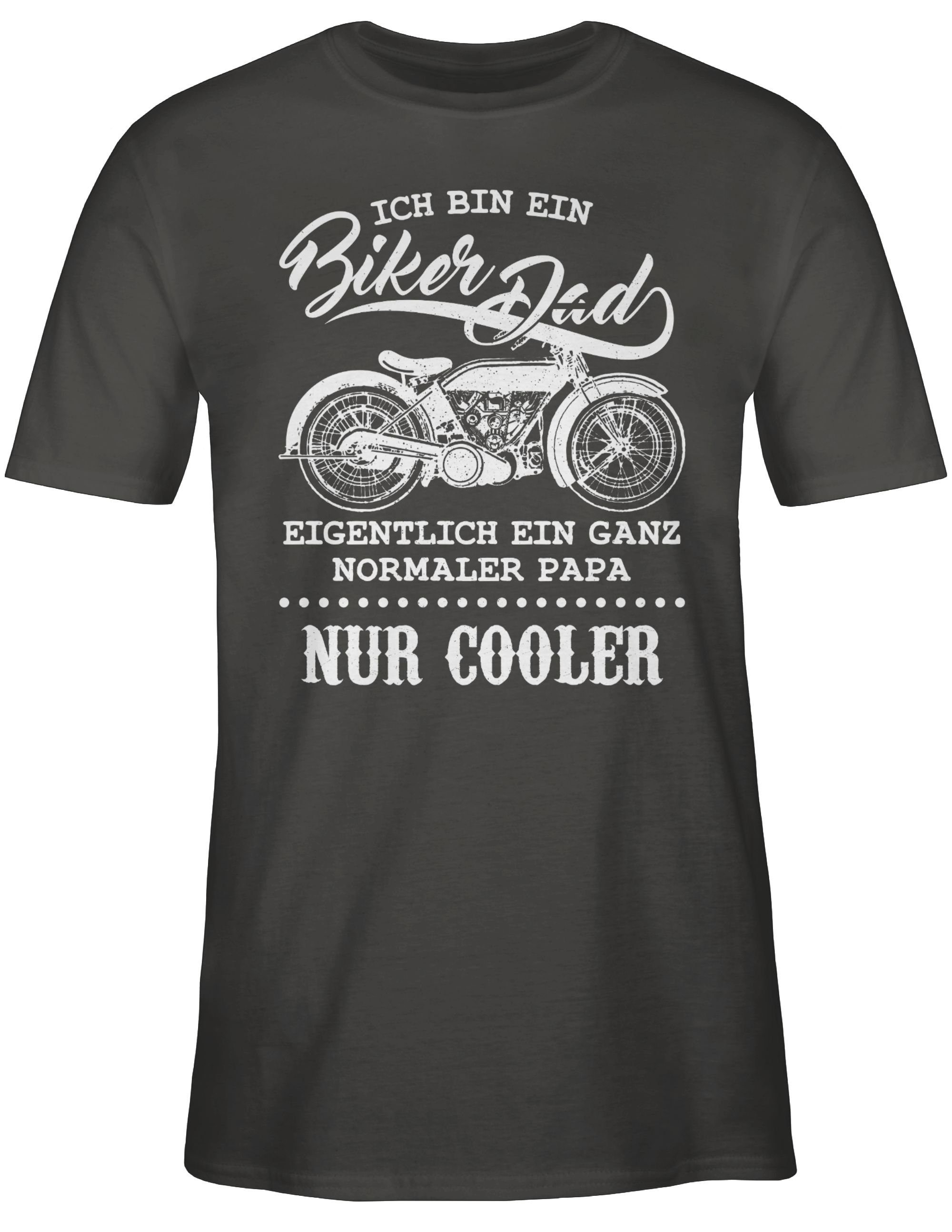 Shirtracer T-Shirt Ich bin ein Biker Geschenk für Vatertag 03 Dunkelgrau Dad Papa