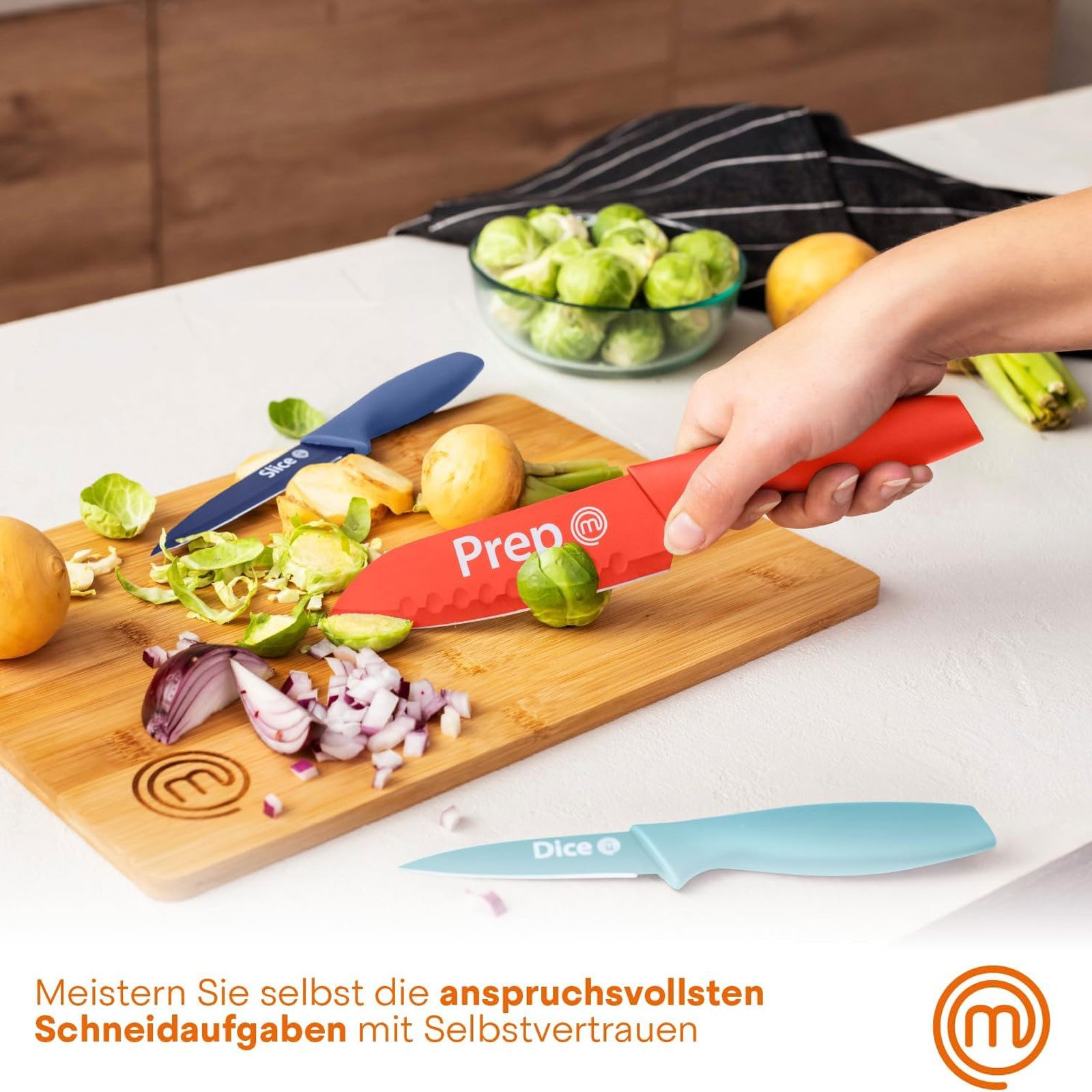 Masterchef Messer-Set Küchenmesser-Set, Für anspruchsvolle Schneidarbeiten