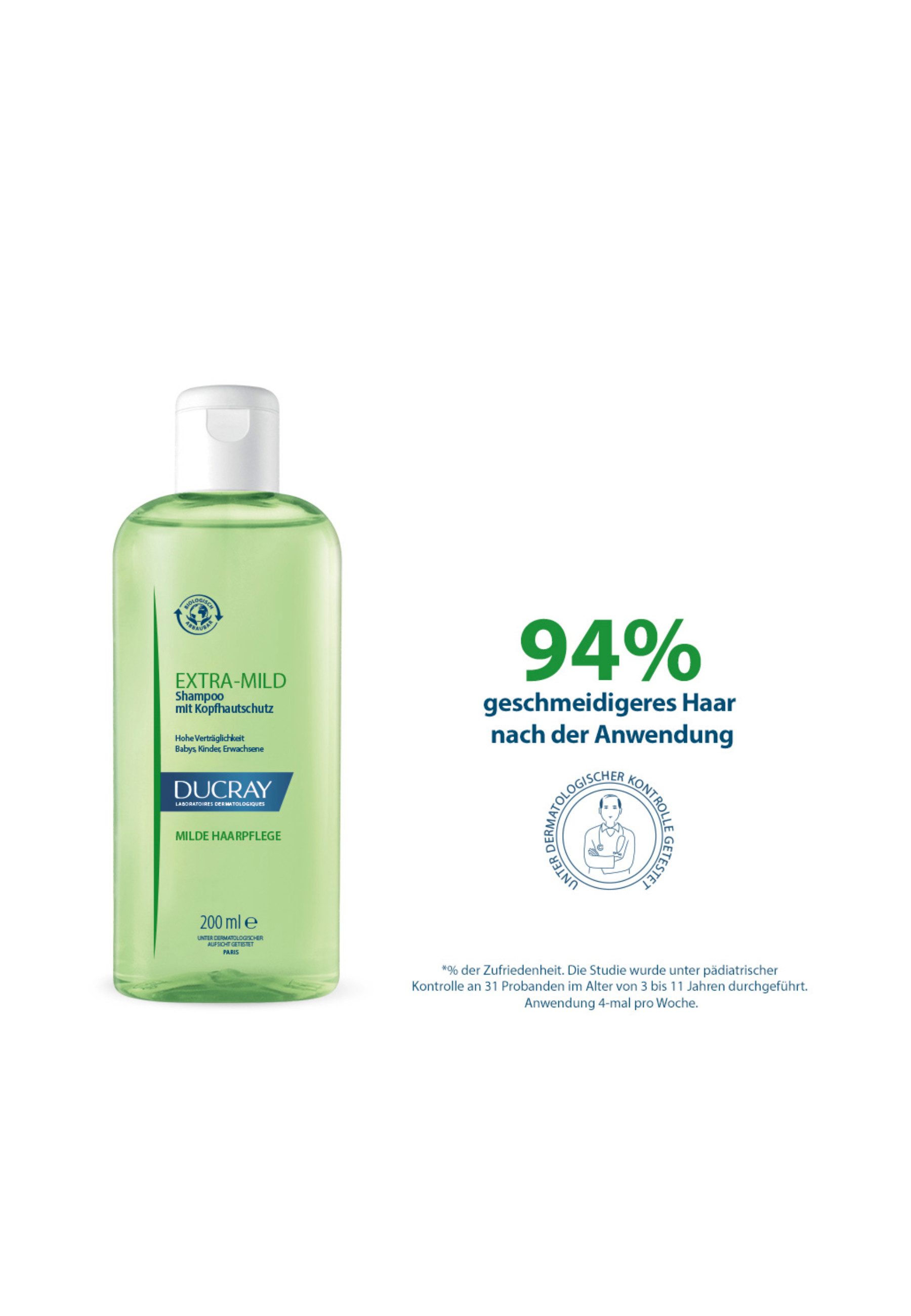 Ducray Haarshampoo EXTRA MILD Shampoo, Hochverträgliches Shampoo, für jeden Haartyp geeignet