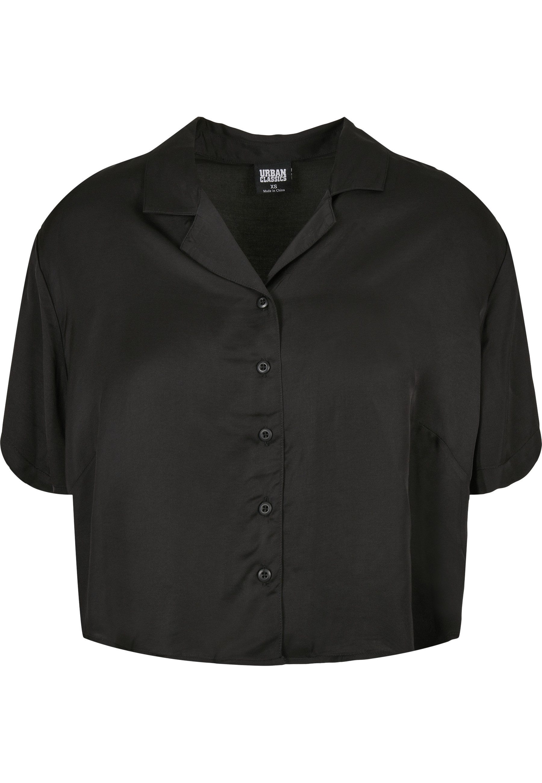URBAN CLASSICS Karohemd Urban Classics Damen Ladies Viscose Satin Resort Shirt (1-tlg)