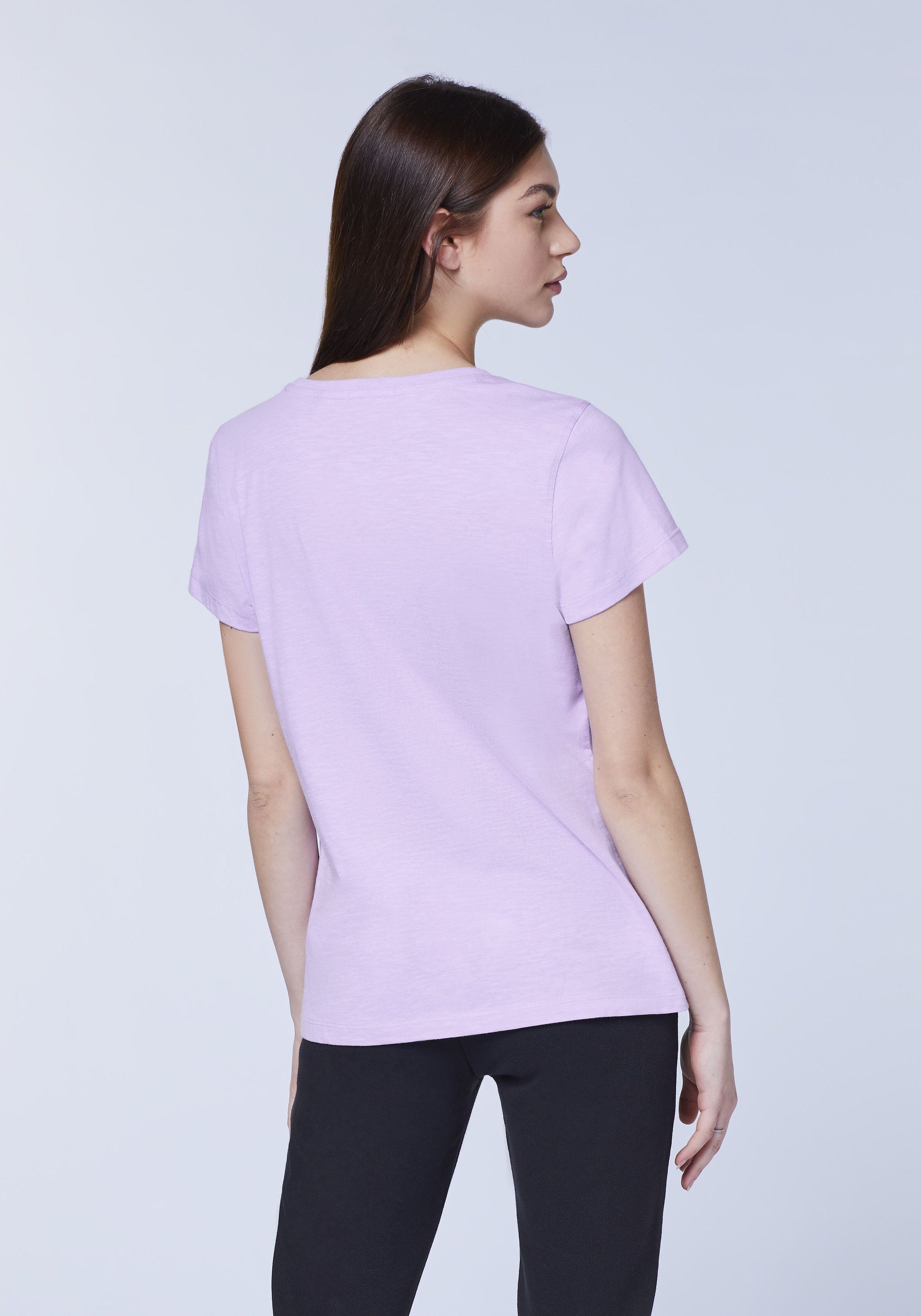 Rose Jumper-Frontprint Chiemsee T-Shirt mit Purple 15-3716 1 Print-Shirt