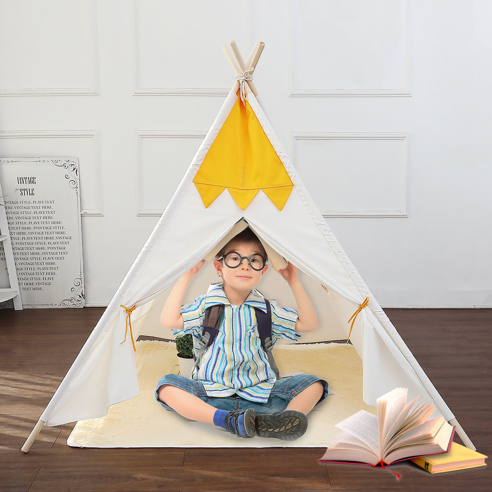 Tasche Zelte Spielhaus aus Stoff Spielzelt inkl Kinderzelt 'Mond und Sterne' 