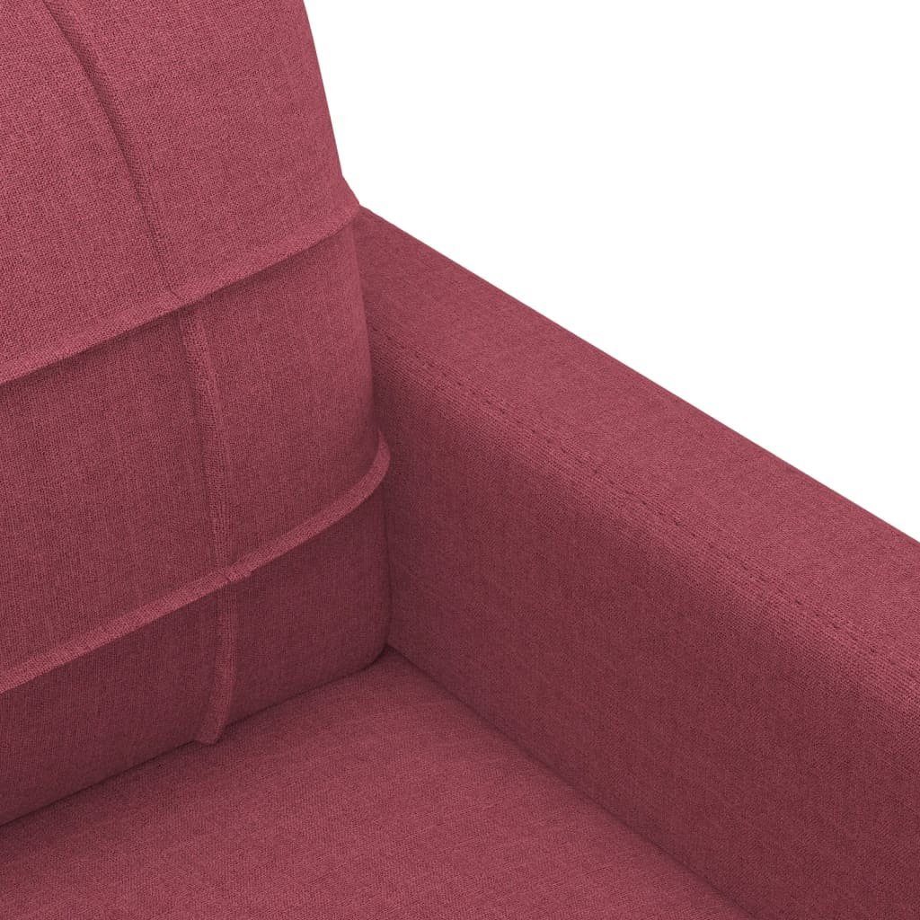 Stoff Möbel vidaXL Sofa Sofa cm 180 Couch 3-Sitzer Weinrot