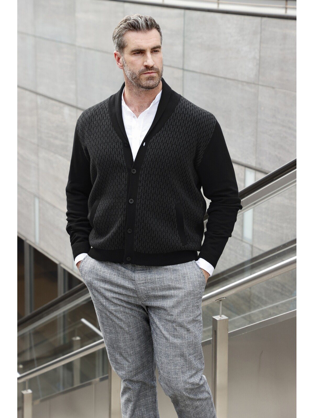 Charles Colby Cardigan +Fit RONAN uni hinten Kollektion, DUKE