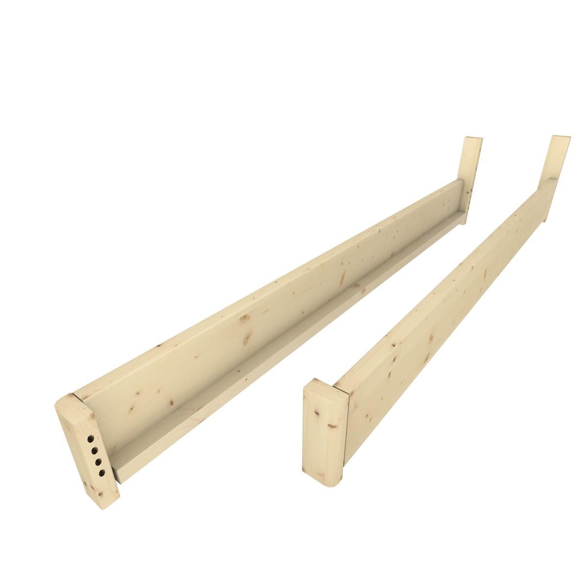 TUGA-Holztech Massivholzbett Famielenbett "Familien-Nesterl" Rückbau-Set 200/23 Fichte, Breite 270, 360, Doppelbett/Einzelbett 180, 90, Länge 200, 220cm