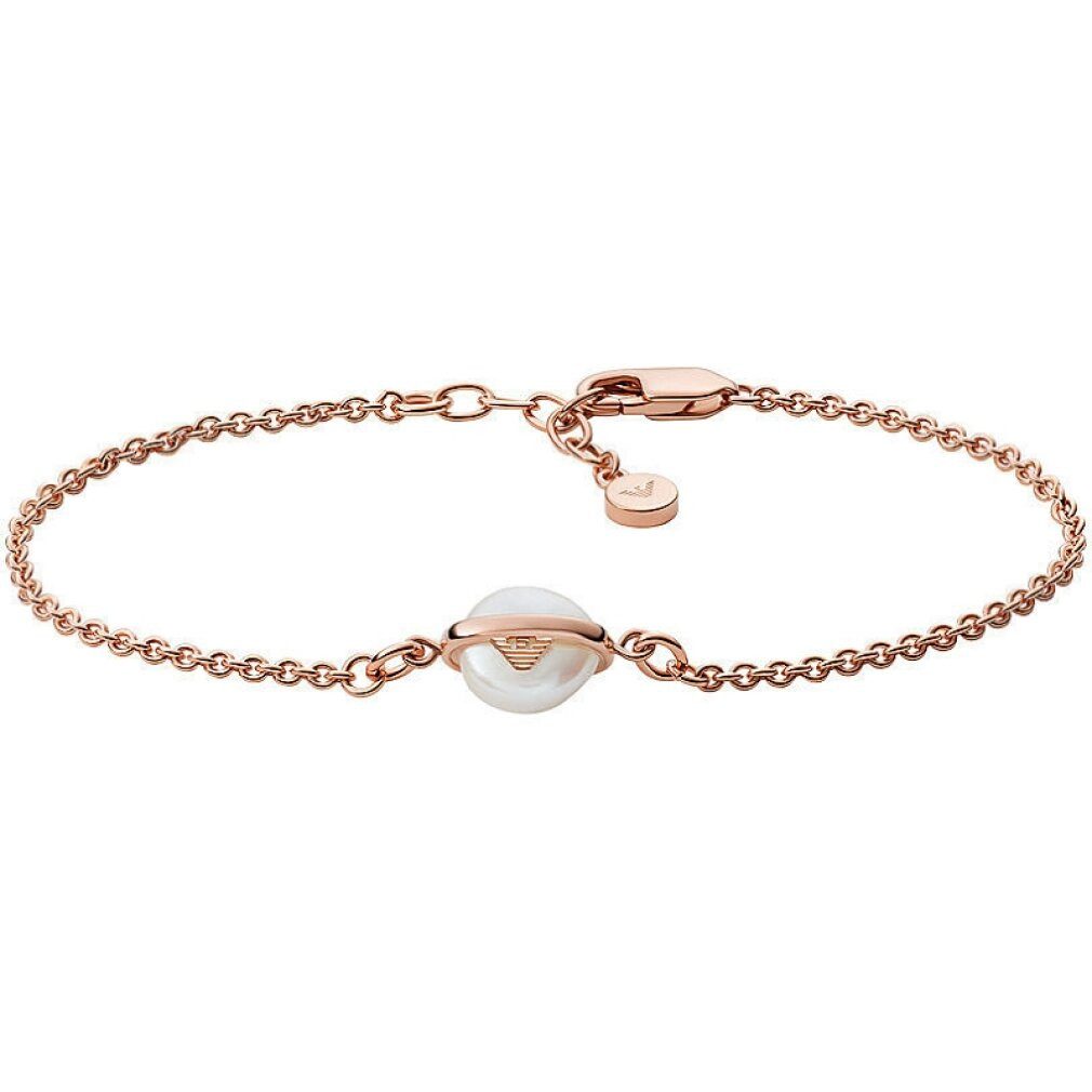 Emporio Armani Kette mit Einhänger Charming bronze bracelet with pearl EG3533221