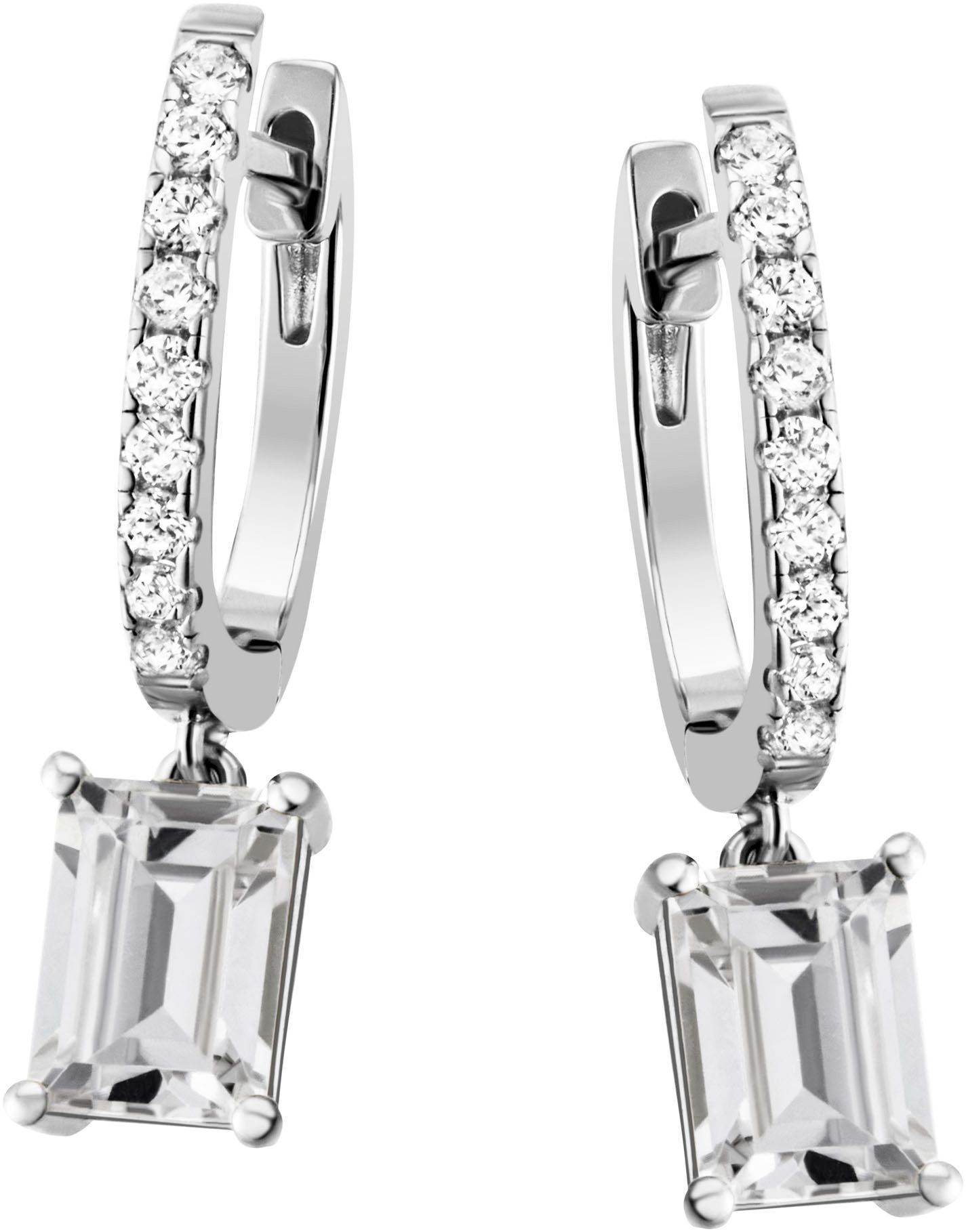 Paar Creolen Schmuck Geschenk Silber 925 Ohrschmuck Ohrringe