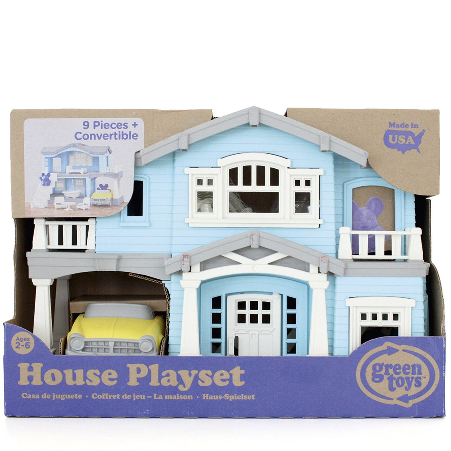 LeNoSa Puppenhaus Spielset - Rollenspielzeug für Kinder • Spielhaus 100% recycelt, (10-tlg)