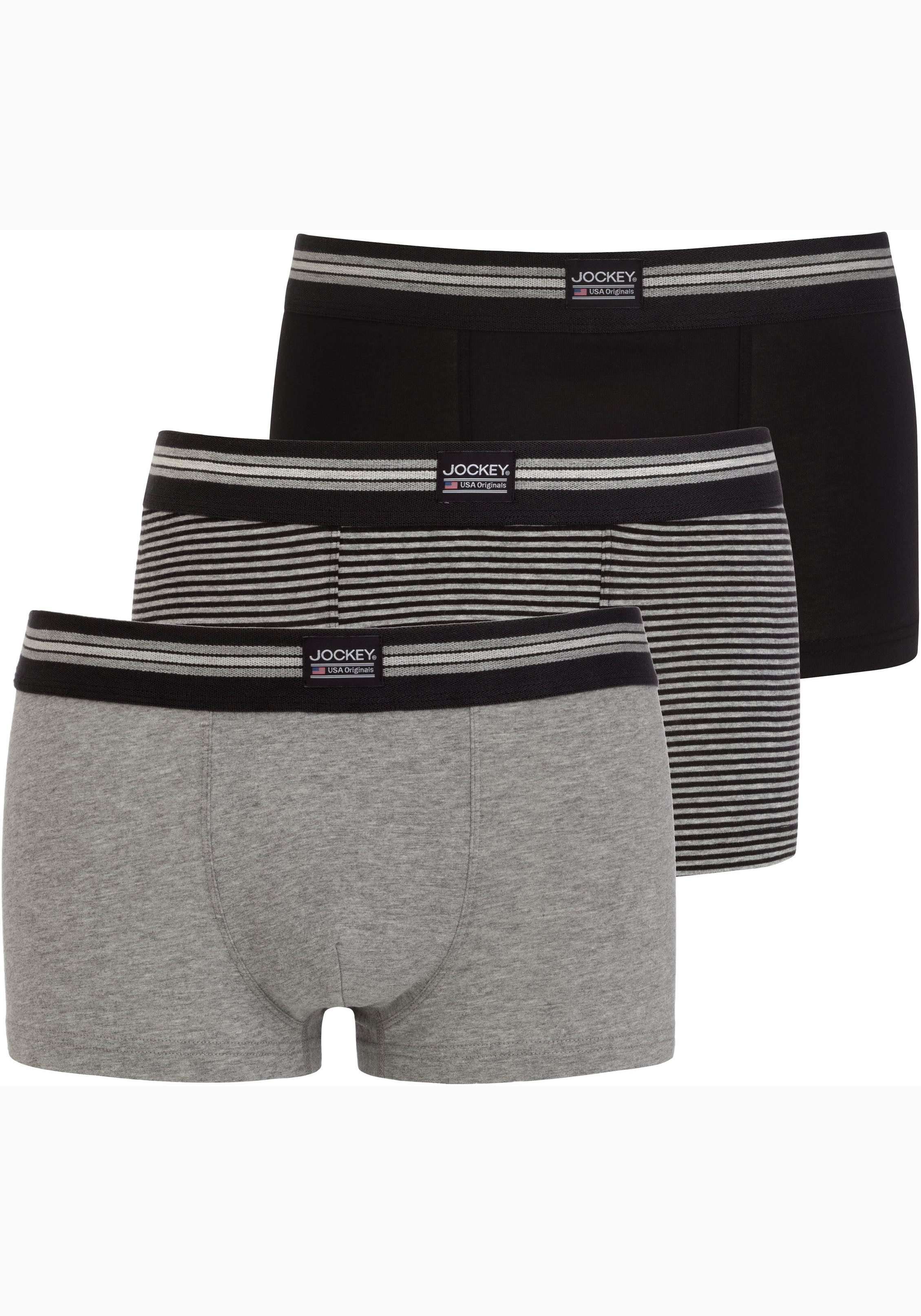Jockey Trunk Cotton Stretch (3er Pack) mittlere Bundhöhe