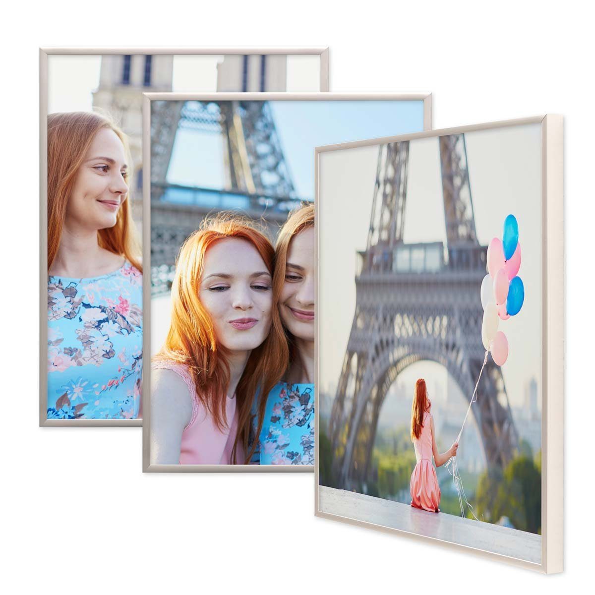 PHOTOLINI Bilderrahmen 3er Set Aluminium Modern günstig online kaufen