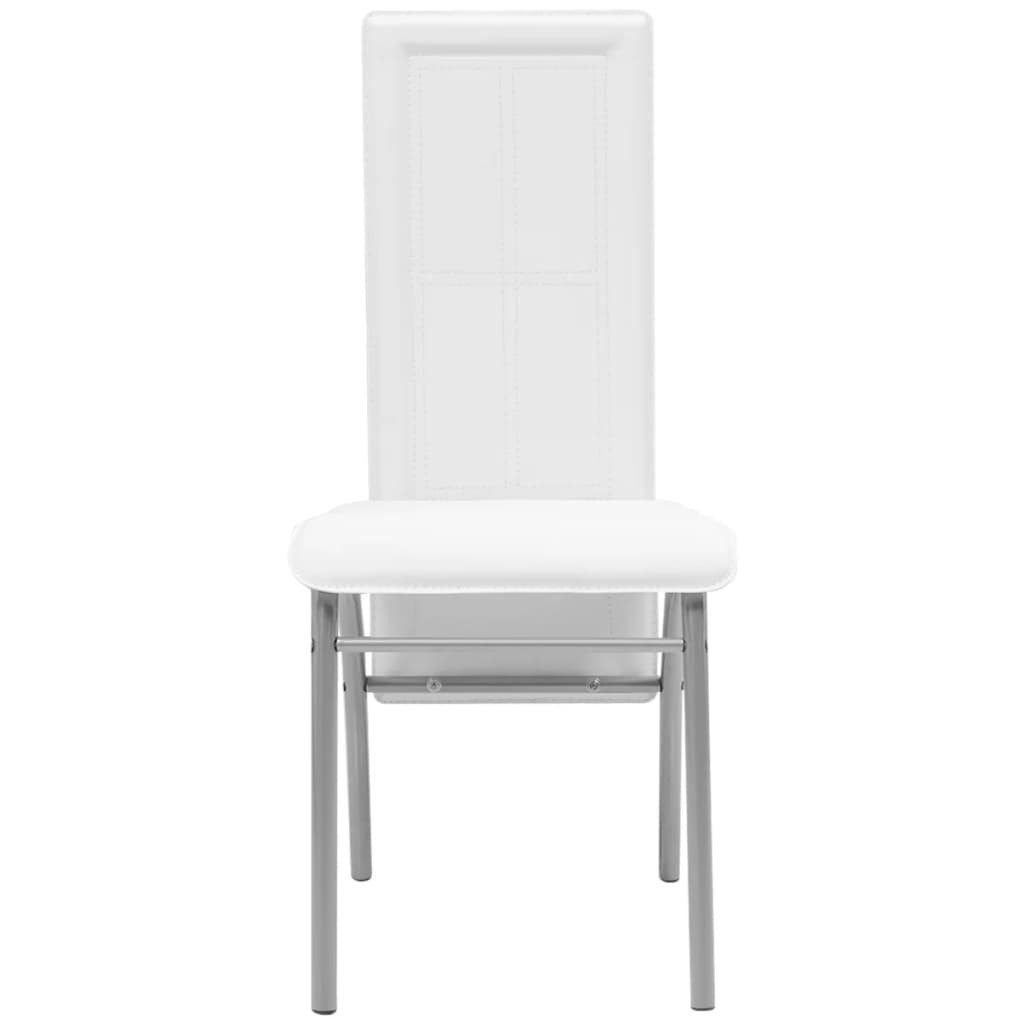 vidaXL Esszimmerstuhl Esszimmerstühle Weiß Weiß Weiß Kunstleder (2 St) Stk. | 2