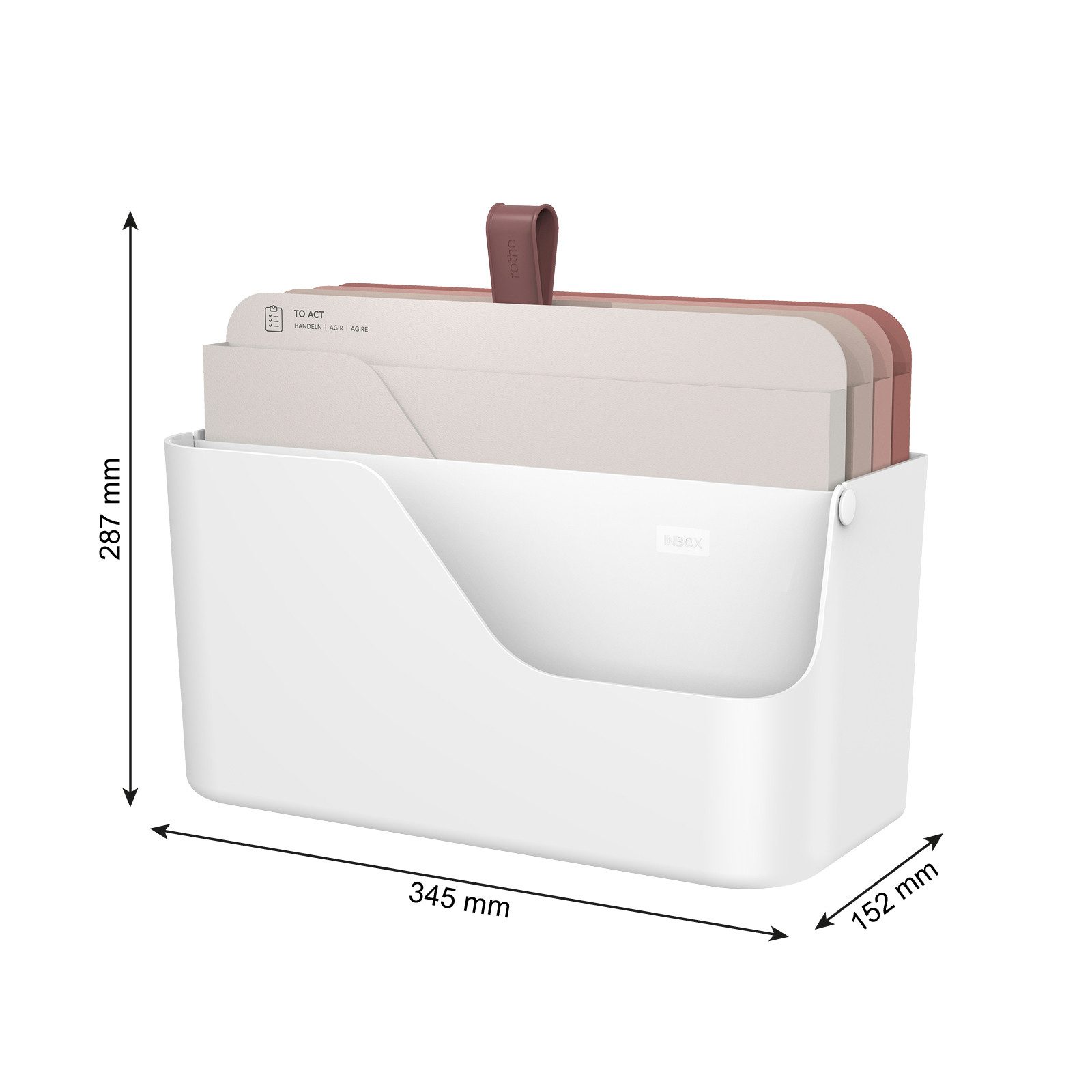 ROTHO Briefablage, integrierte Fächer ermöglichen eine einfache Organisation.