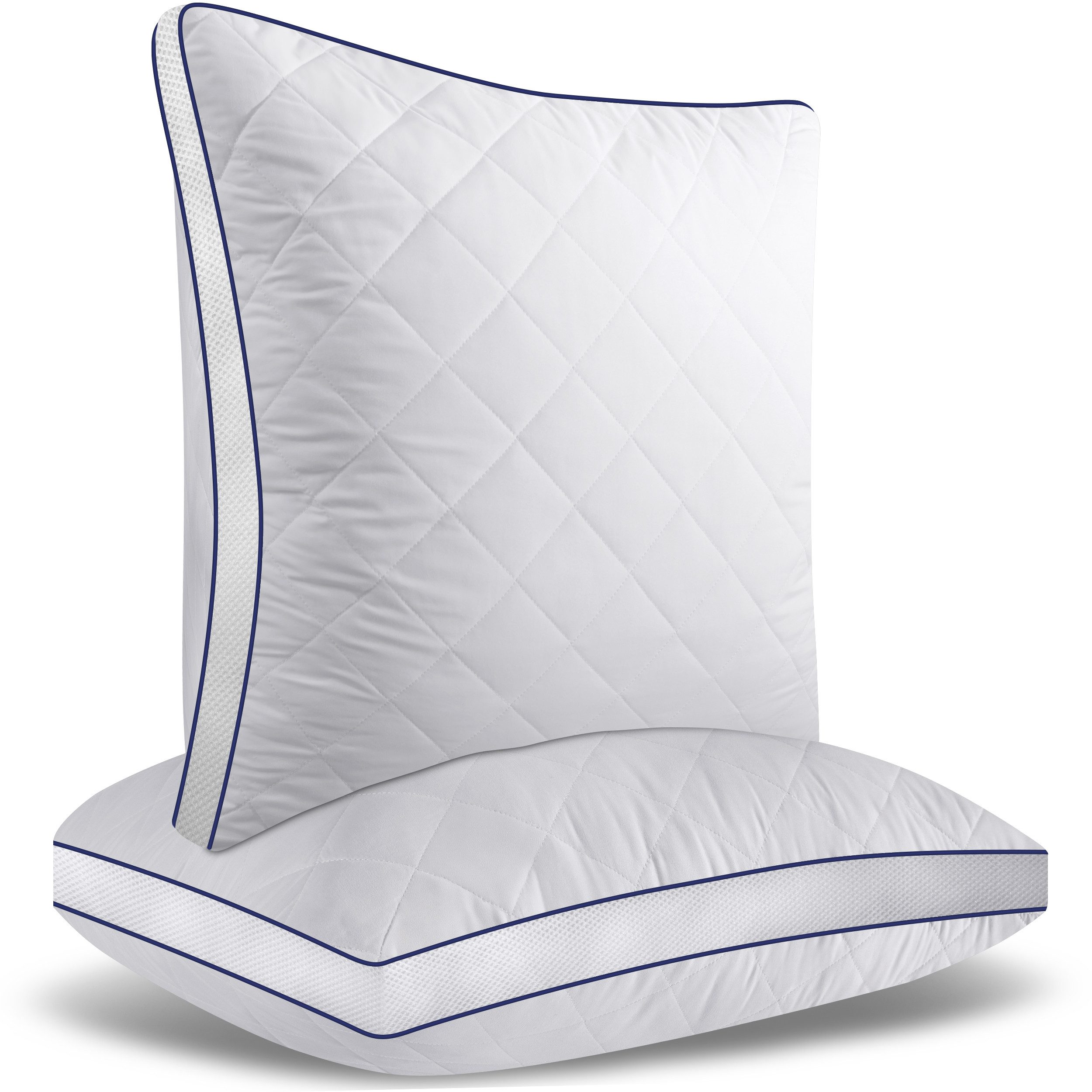 Gentle North Microfaserkissen Kopfkissen in Hotelqualität flauschige, gut gefüllte Schlafkissen, Füllung: Polyester, Rückenschläfer, Seitenschläfer, Bauchschläfer, Seitschläfer