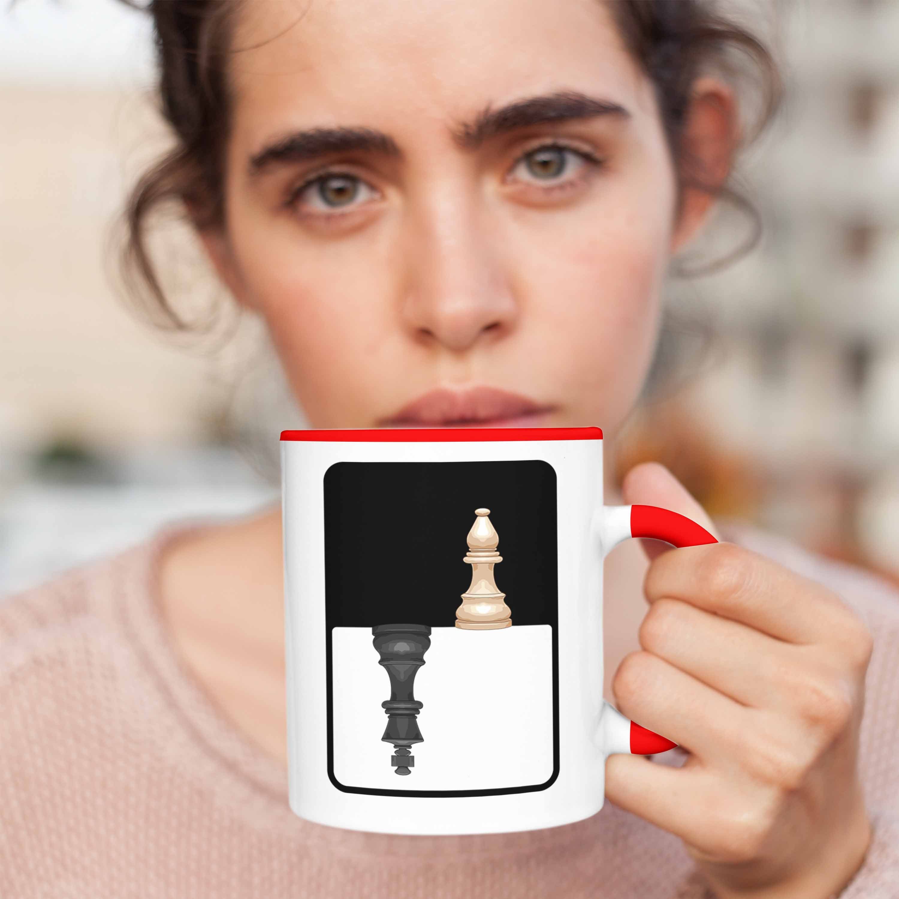 Grafik Schachfiguren Trendation - Geschenkidee Tasse Tasse Schach Rot Geschenk Trendation Schachspieler