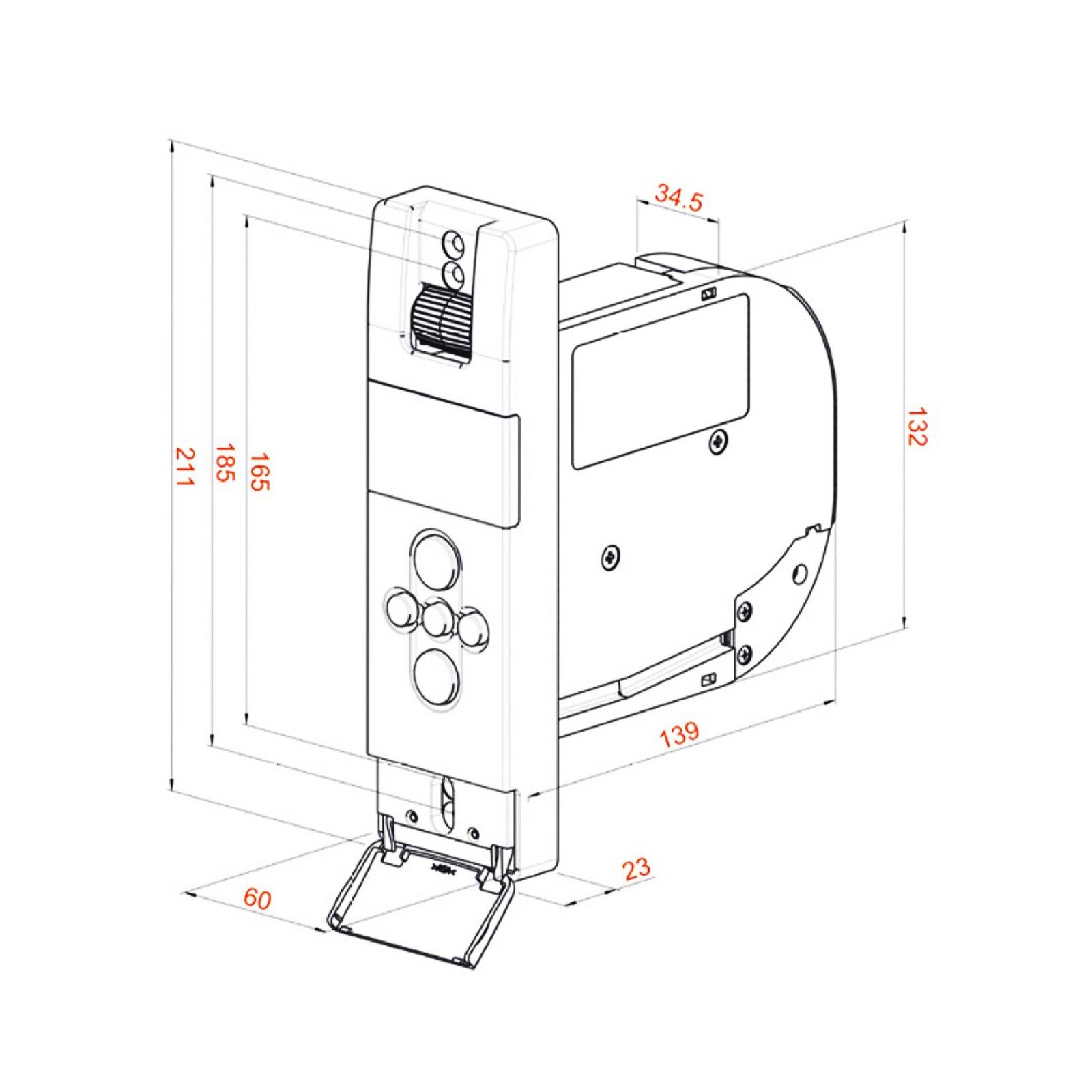 WIR elektronik Rollladengurt-Antrieb eWickler Gurtwickler Standard eW810-M für 15 mm Gurtband, Gurtbreite 15,00 mm, Automatikbetrieb, Dämmerungsfunktion, Memory Funktion, Sonnenfunktion