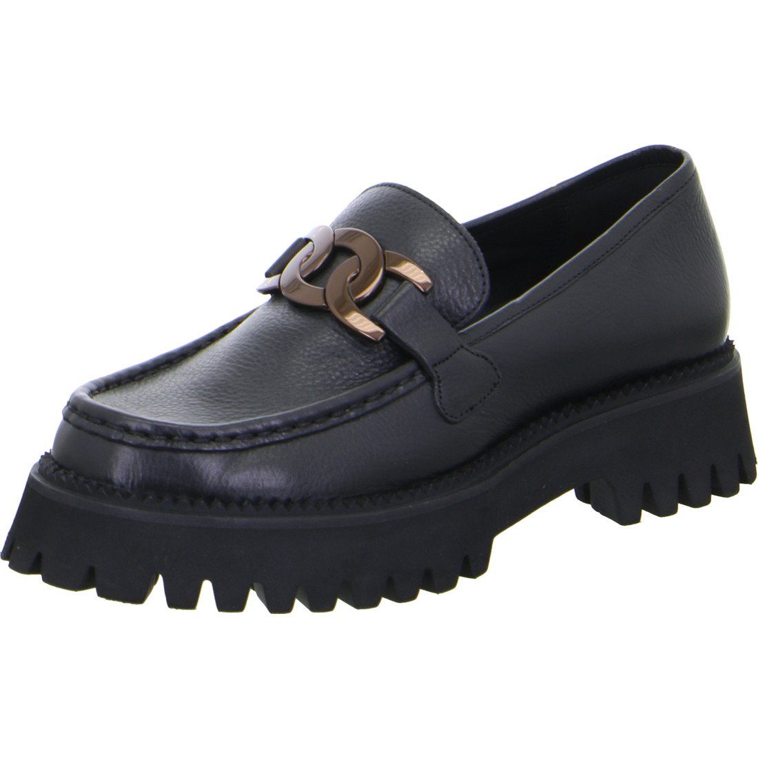 Neuzugänge diese Woche Ara Ara schwarz - Lackleder Slipper Amsterdam Schuhe, Damen Slipper 049705