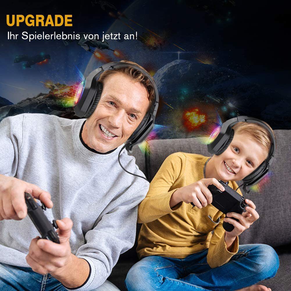 one, Gaming-Headset für Laptop PS4, Xbox (Gaming Bothergu Headset PC Tablet) Handy Mac