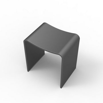 KZOAO Duschhocker Design Spa Badhocker aus Mineralguss Modell "Rom", belastbar bis 150 kg