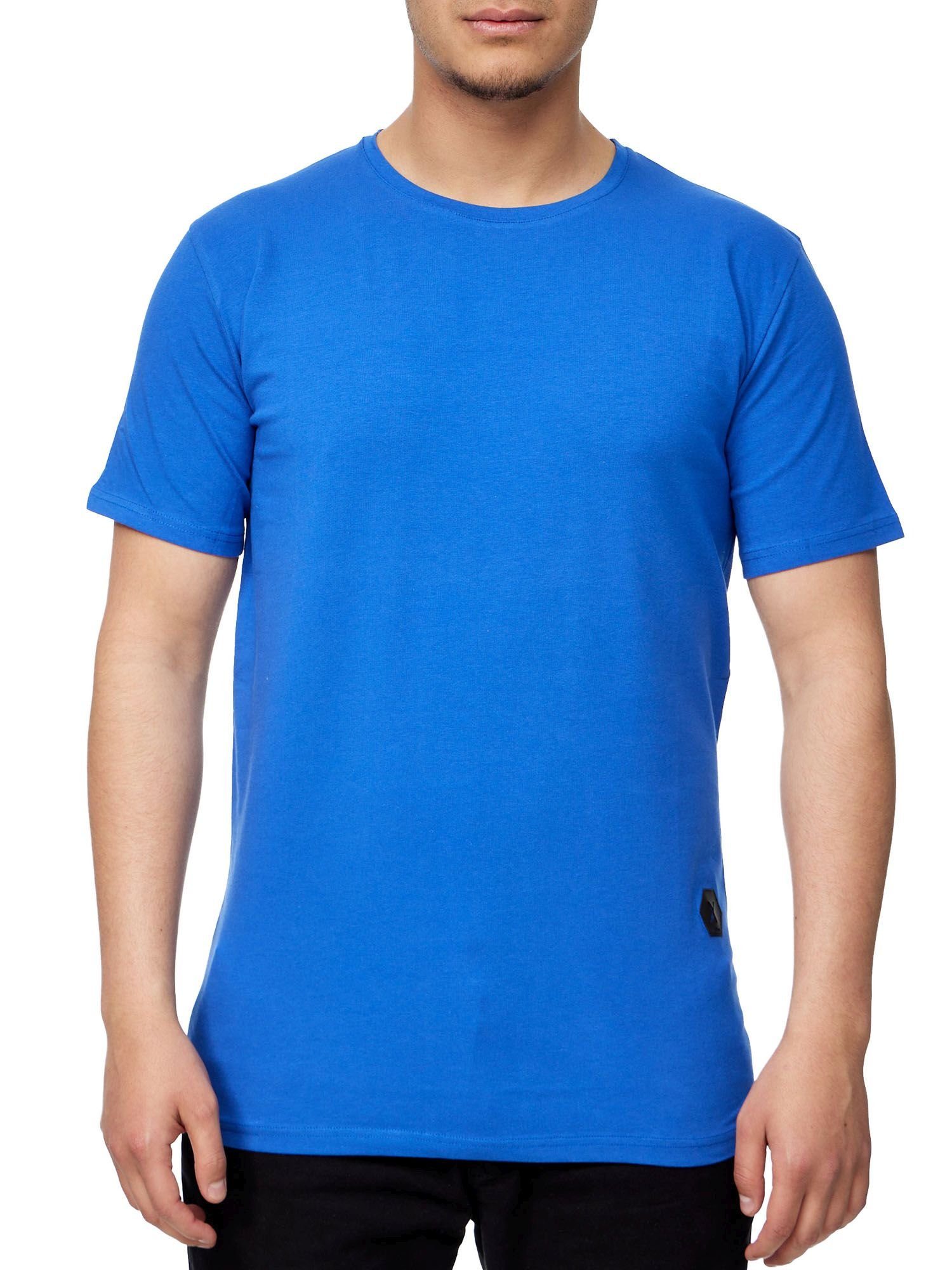 John Kayna T-Shirt Polo (Shirt Poloshirt Shirt Casual T für John Tee, Fitness Tshirt Blau Tee Kurzarmshirt Polo Herren T-Shirt Freizeit 1-tlg) Kayna Männer