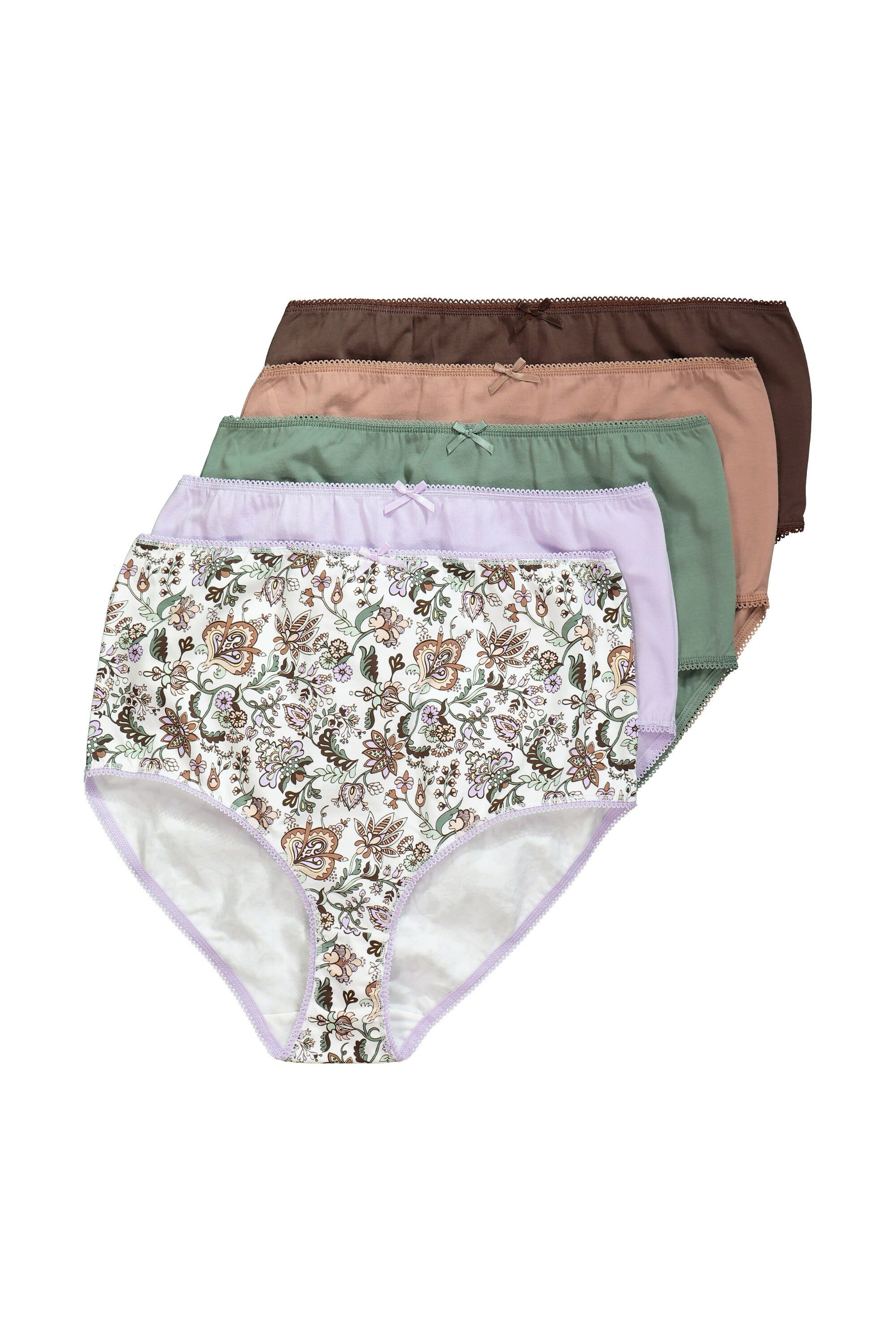 Slip Maxislips 5er-Pack Paisleymuster/einfarbig