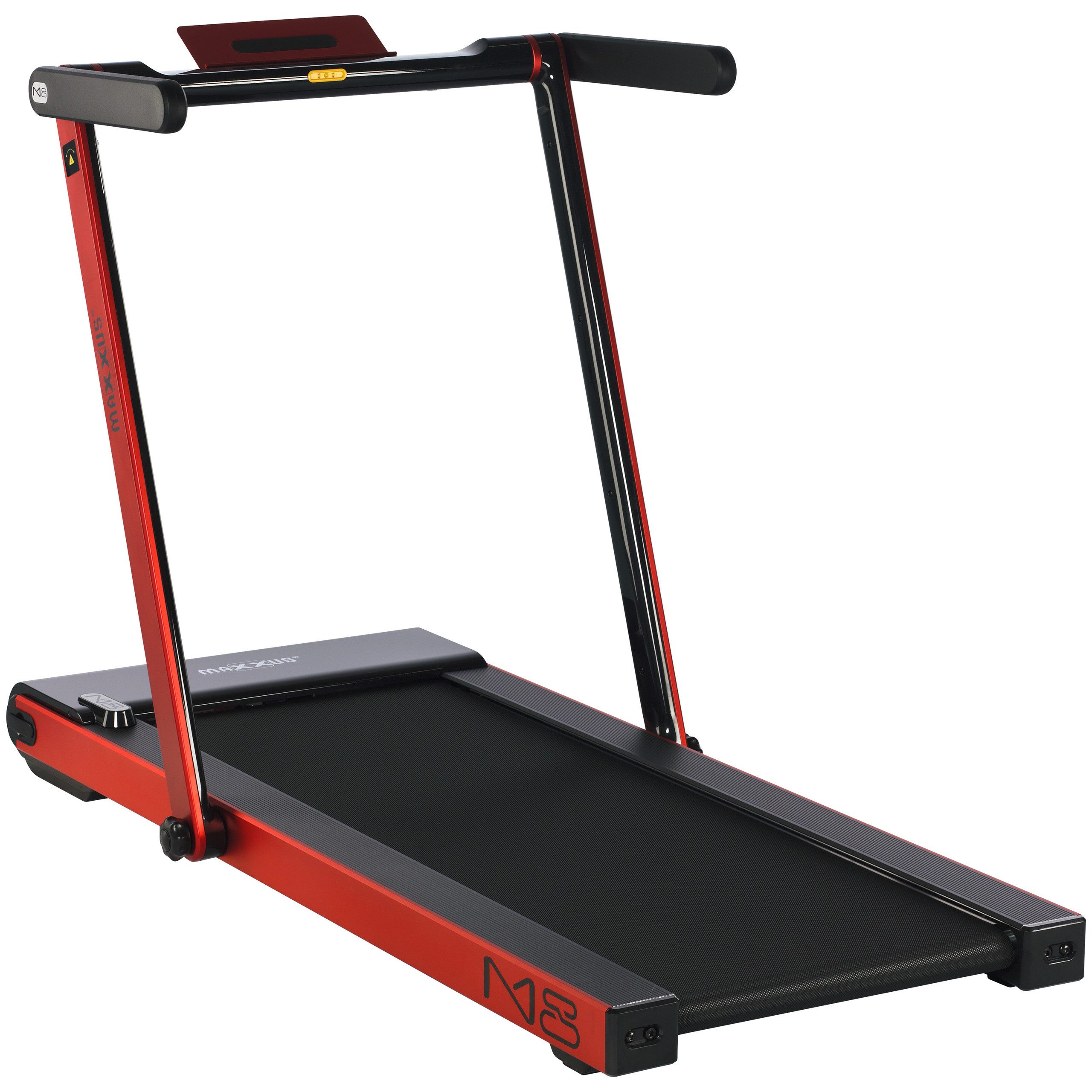 MAXXUS Laufband Elektrisch, 2 PS, Klappbar - Fitnessgerät für Zuhause, Büro, Training, 12 km/h, mit Bluetooth, LCD, App Steuerung, Rollen, Tablet Halterung
