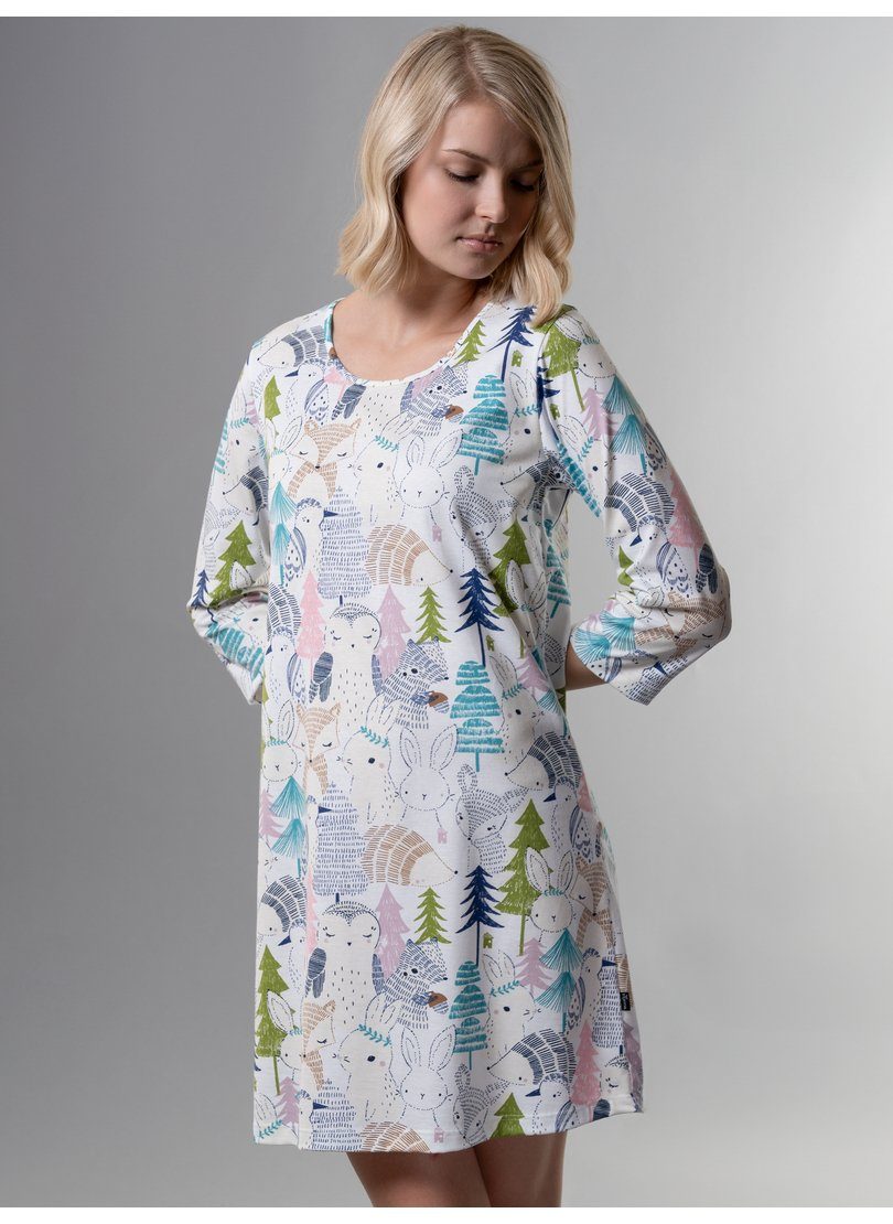 Nachthemd mit TRIGEMA süßem Trigema Nachthemd Allover-Print