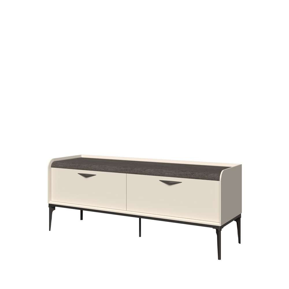 OTTO home Lowboard Sofy TV-Lowboard, TV-Kommode, TV-Schrank, TV-Unterschrank, TV-Möbel, UV lackiert, Soft Close Funktion, Metallgestell in Anthrazit Dekor