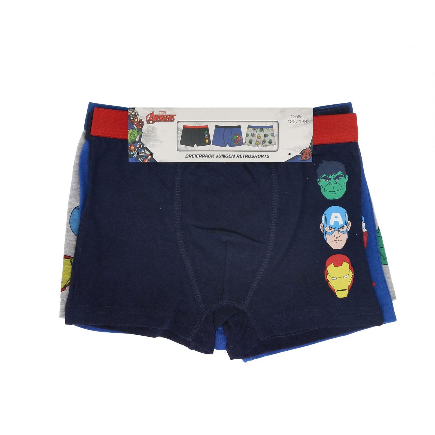 The AVENGERS Boxershorts Avengers Boxershorts 3er Pack Bunt & bequem 100% Baumwolle Unterhosen – Bild 2 von 5