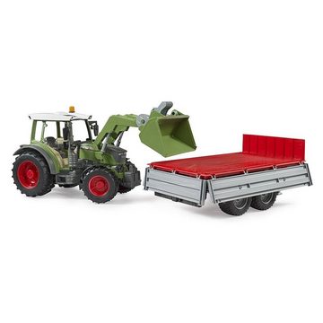 Bruder® Spielzeug-Traktor 02182 Fendt Vario 211, mit Frontlader und Bordwandanhänger, Maßstab 1:16, Grün