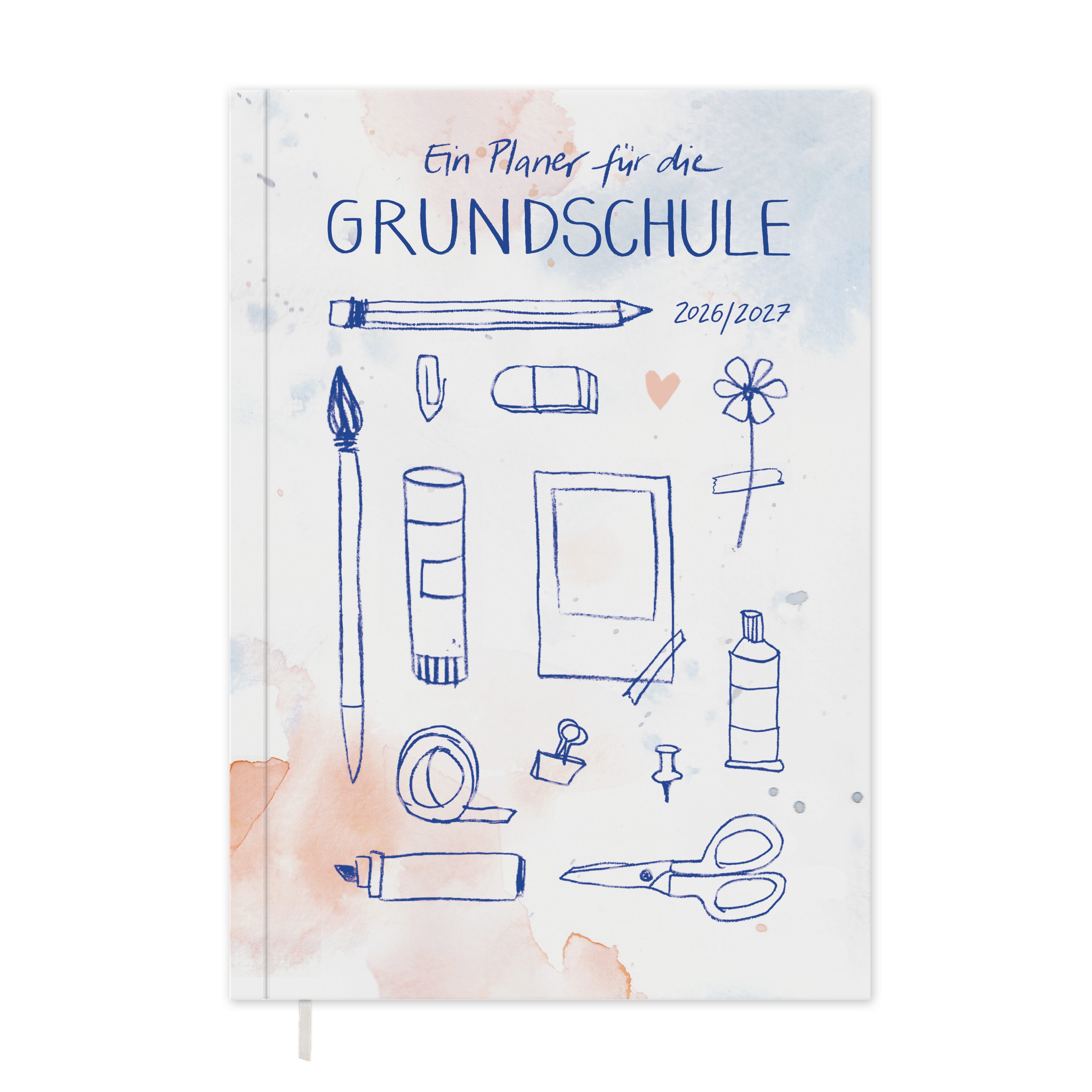 Eine der Guten Verlag Lehrerkalender Grundschulplaner 2026 2027 - A4, blau, 1 Doppelseite / Woche, Schuljahr 26/27, 216 S. Softcover, klimaneutral
