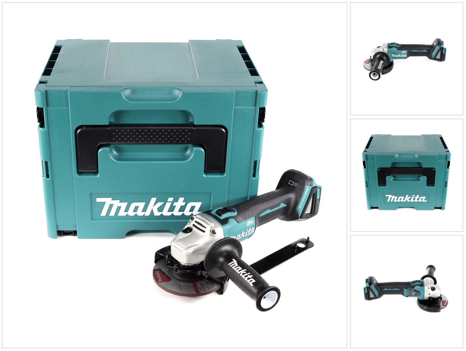 Makita Akku-Winkelschleifer DGA 504 ZJ Akku Winkelschleifer 18V 125mm Brushless Solo + Makpac
