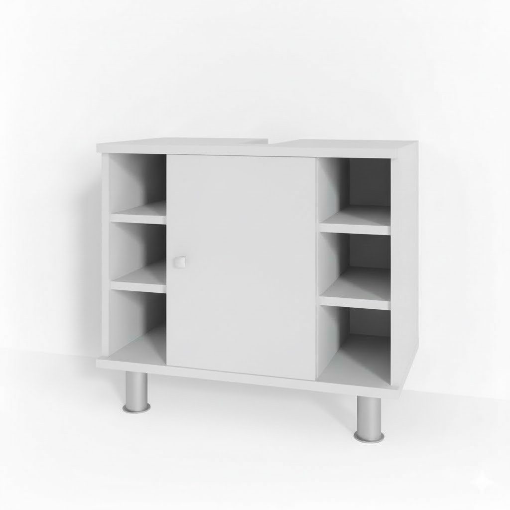 Vicco Waschbeckenunterschrank Fynn, Weiß, 60 x 54 cm (1-St)
