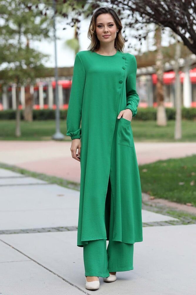 Modavitrini Longtunika Eleganter Damen Zweiteiler mit weiter Hose – Hijab M günstig online kaufen