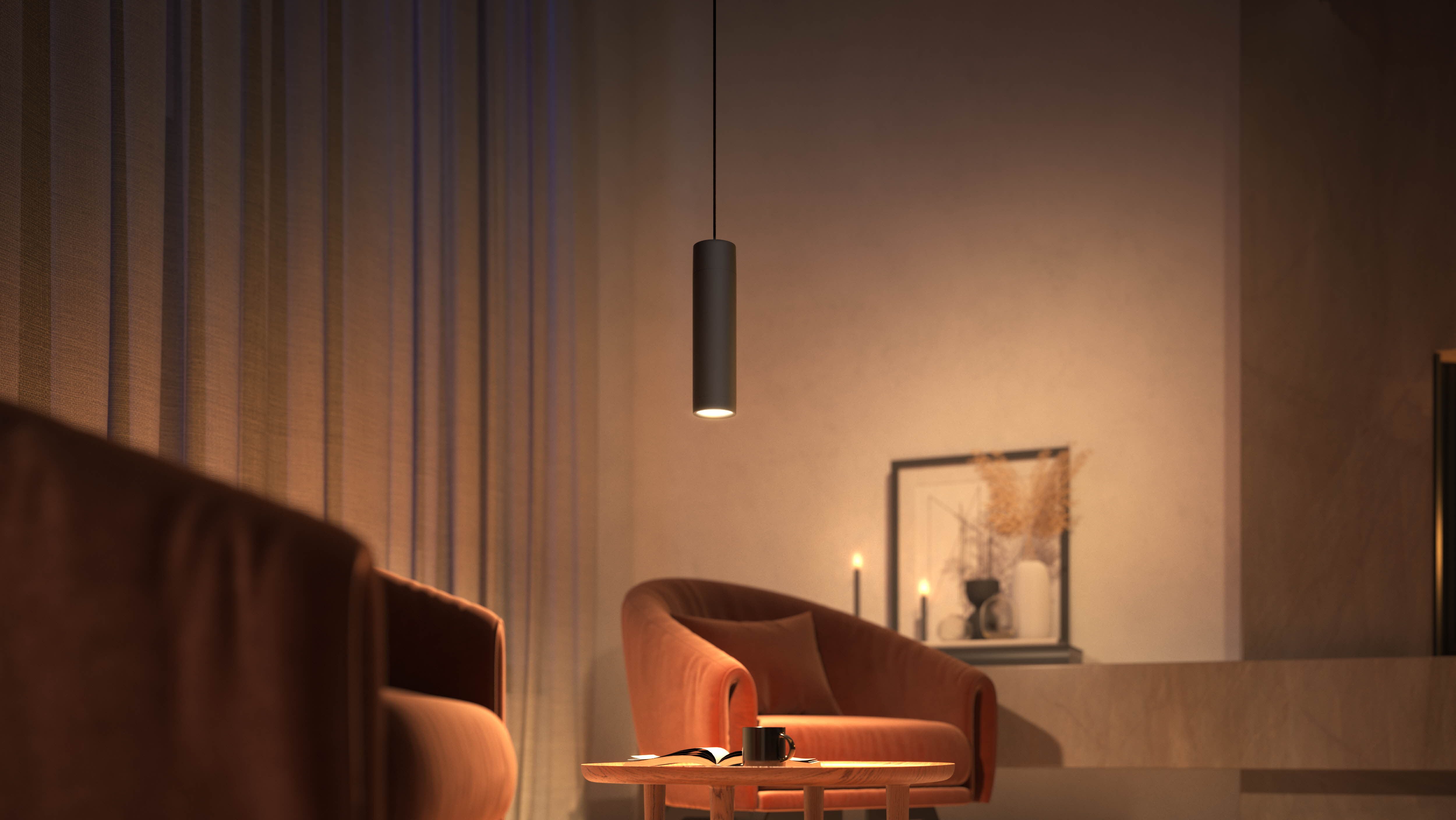 Philips Hue Schienensystem-Leuchten Perifo Schienensystem Erweiterungs-Pendel, Dimmfunktion, LED fest integriert, Farbwechsler, 510 lm, 2000-6500 K, Leuchtdauer – Bild 3 von 5