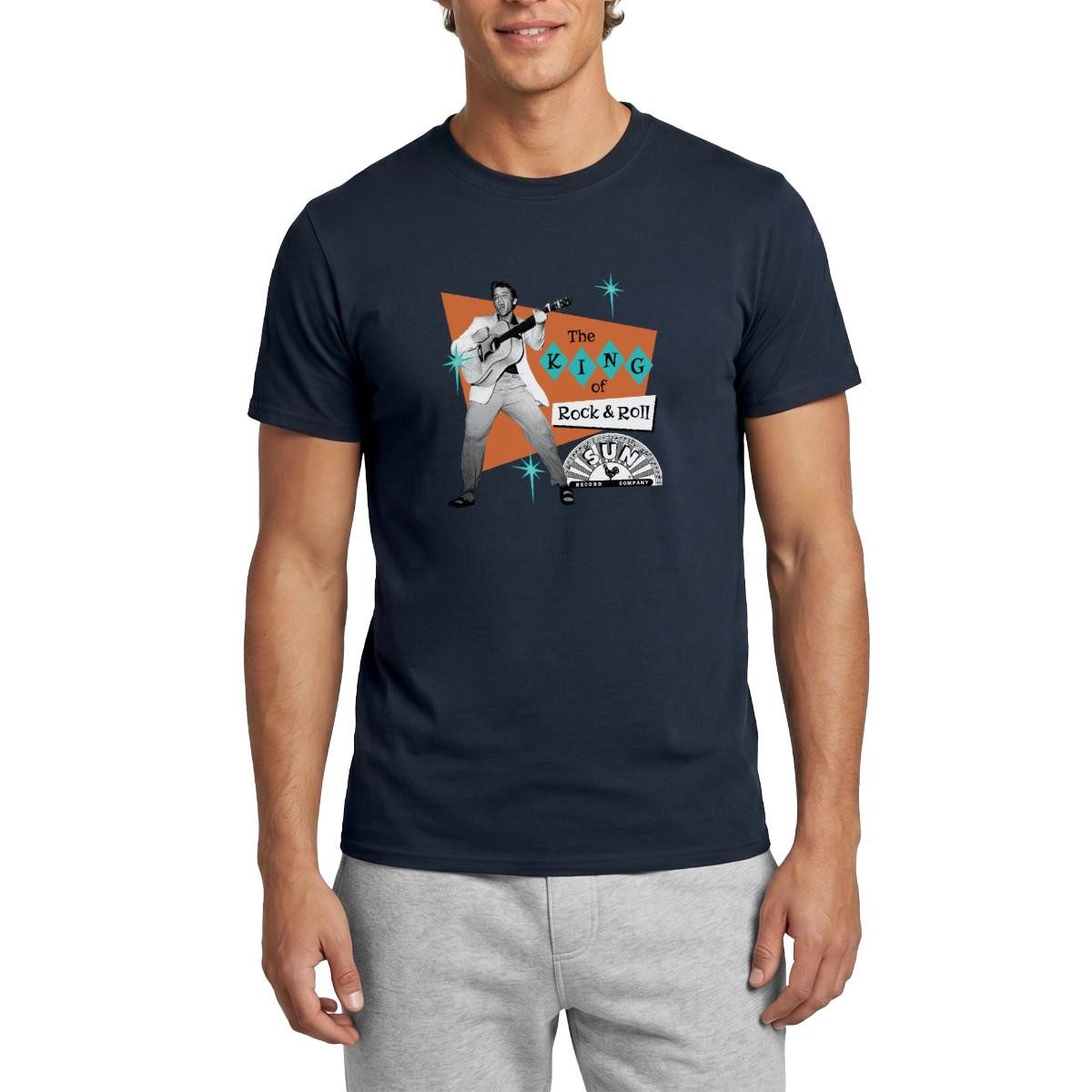 Spreadshirt T-Shirt Elvis Presley The King Of Rock & Roll Männer T-Shirt (1-tlg)