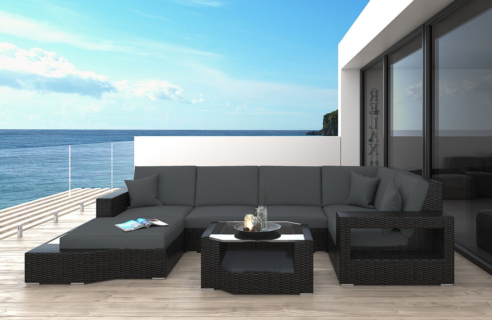 Gartenmöbelset MESSANA U Form von SOFA DREAMS - SOFA DREAMS