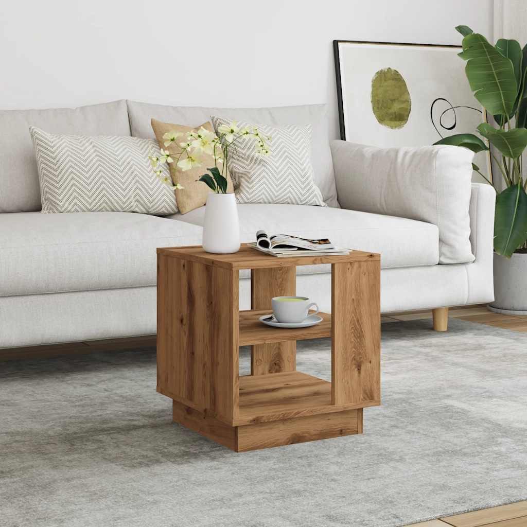 vidaXL Couchtisch 40 x 40 x 43 cm Couchtisch Artisan-Eiche 40x40x43 cm Spanplatte