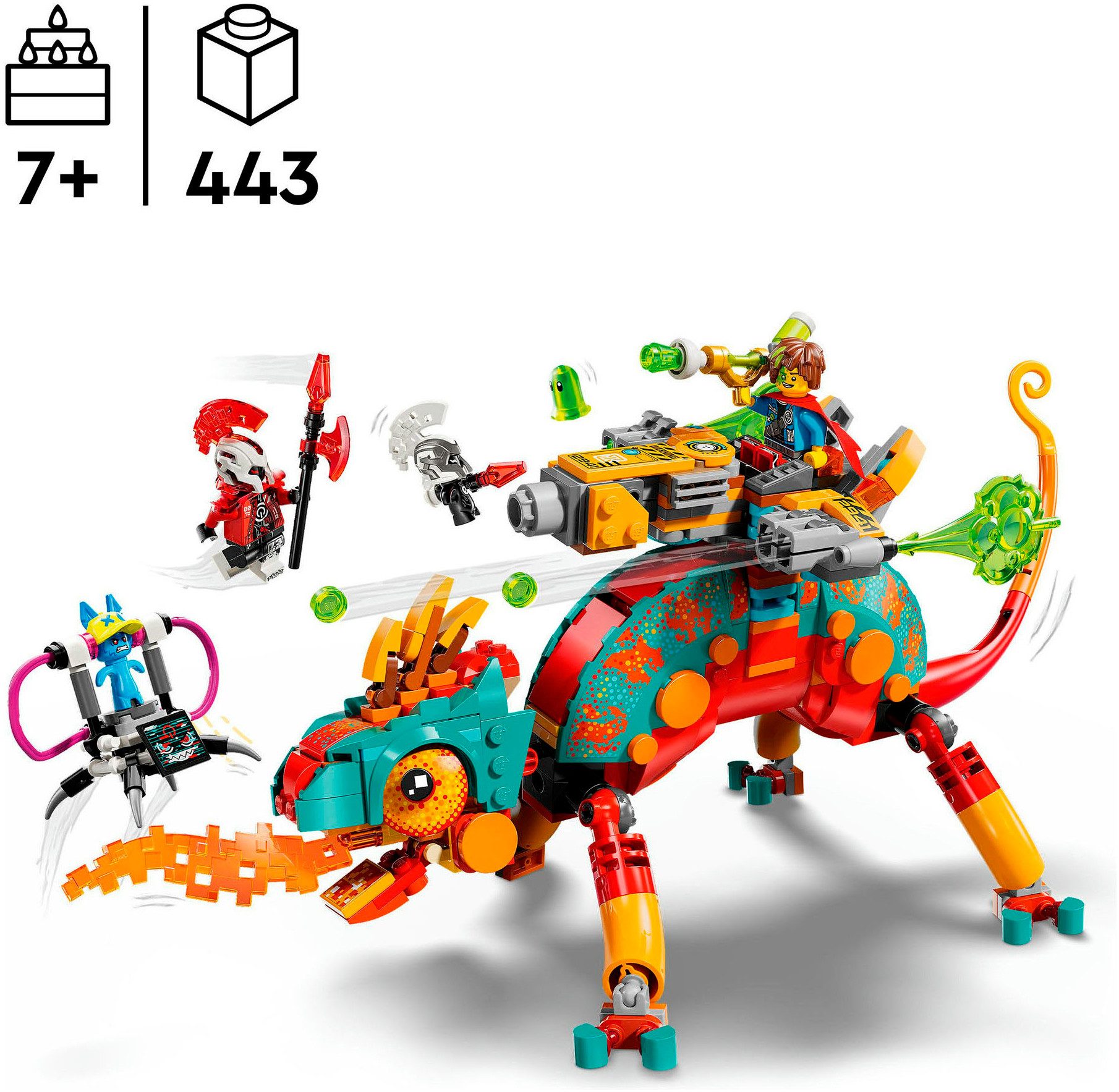 LEGO® Mateos Feuer-Chamäleon (71492), LEGO DREAMZzz Konstruktionsspielsteine, (443 St), Made in Europe