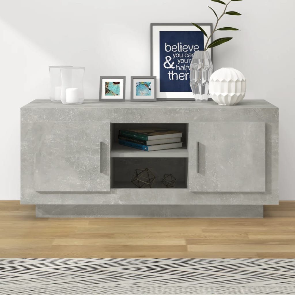 vidaXL TV-Schrank TV-Schrank Betongrau 102x35x45 cm Holzwerkstoff (1-St)