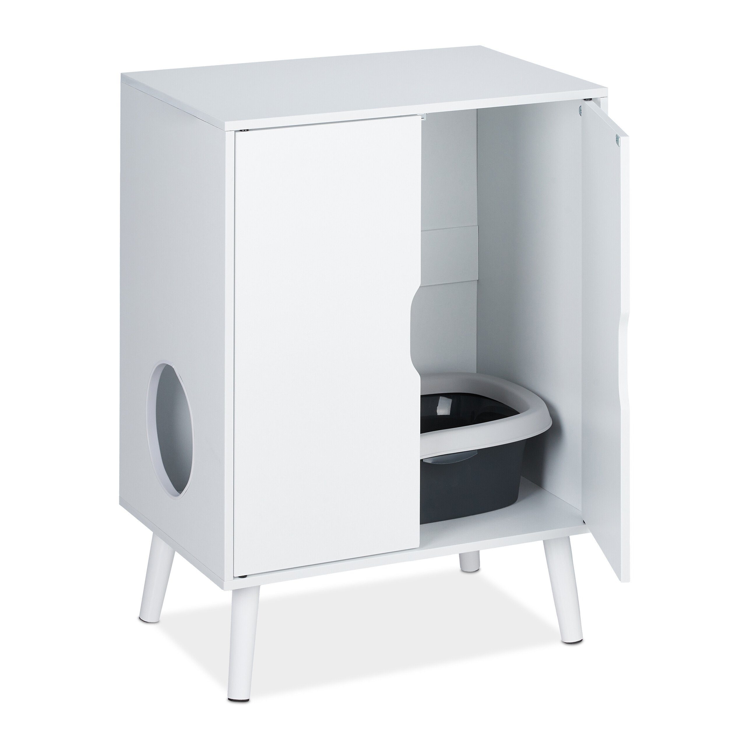 relaxdays Katzenzelt Katzenschrank für Katzentoilette günstig online kaufen