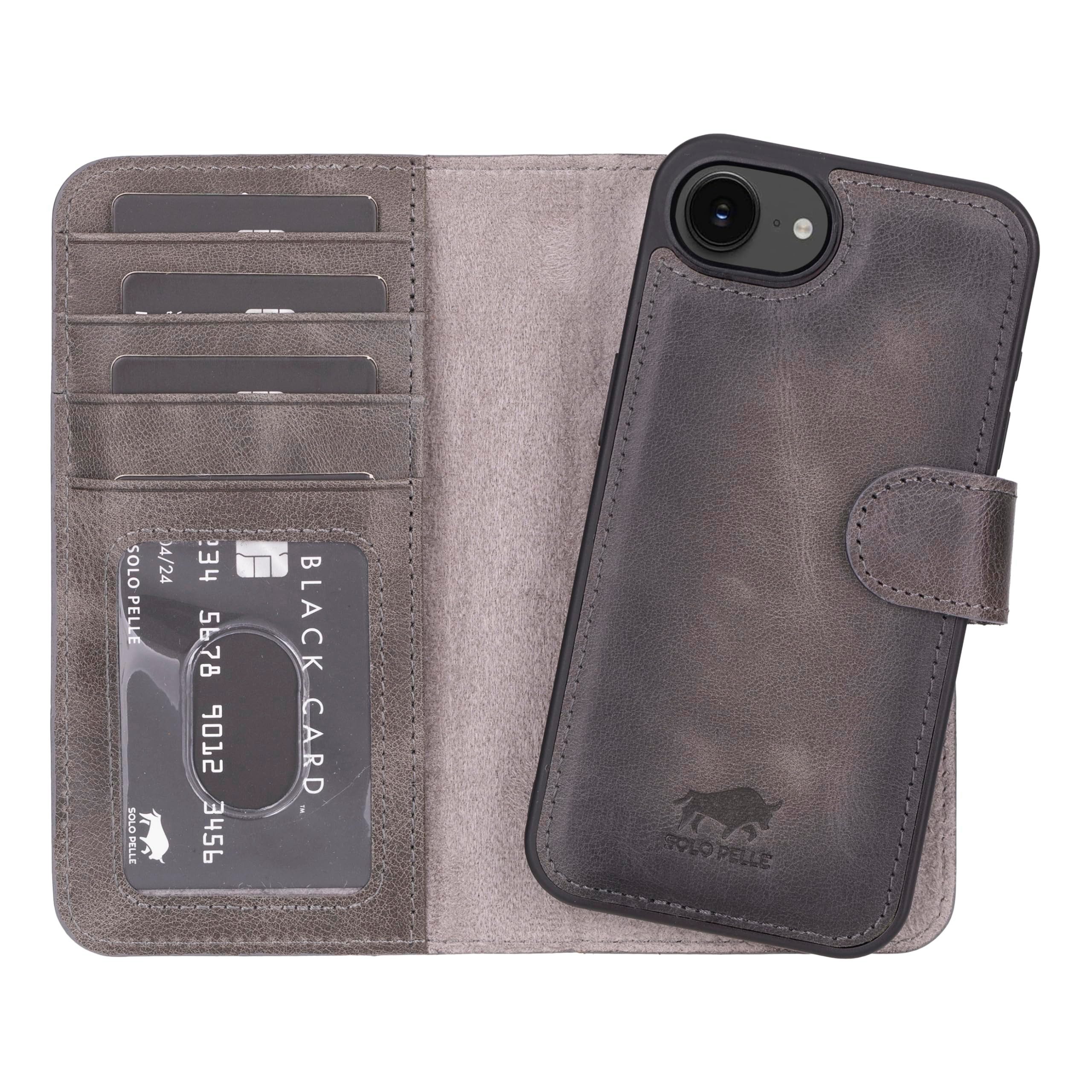 Solo Pelle Smartphonetasche Lederhülle für iPhone 16e 6.1 Zoll inkl. Kartenfächer
